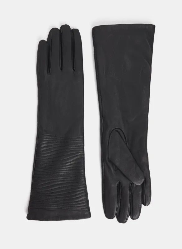 Wave Stitch Vegan Leather Gloves sold by Melanie Lyne
