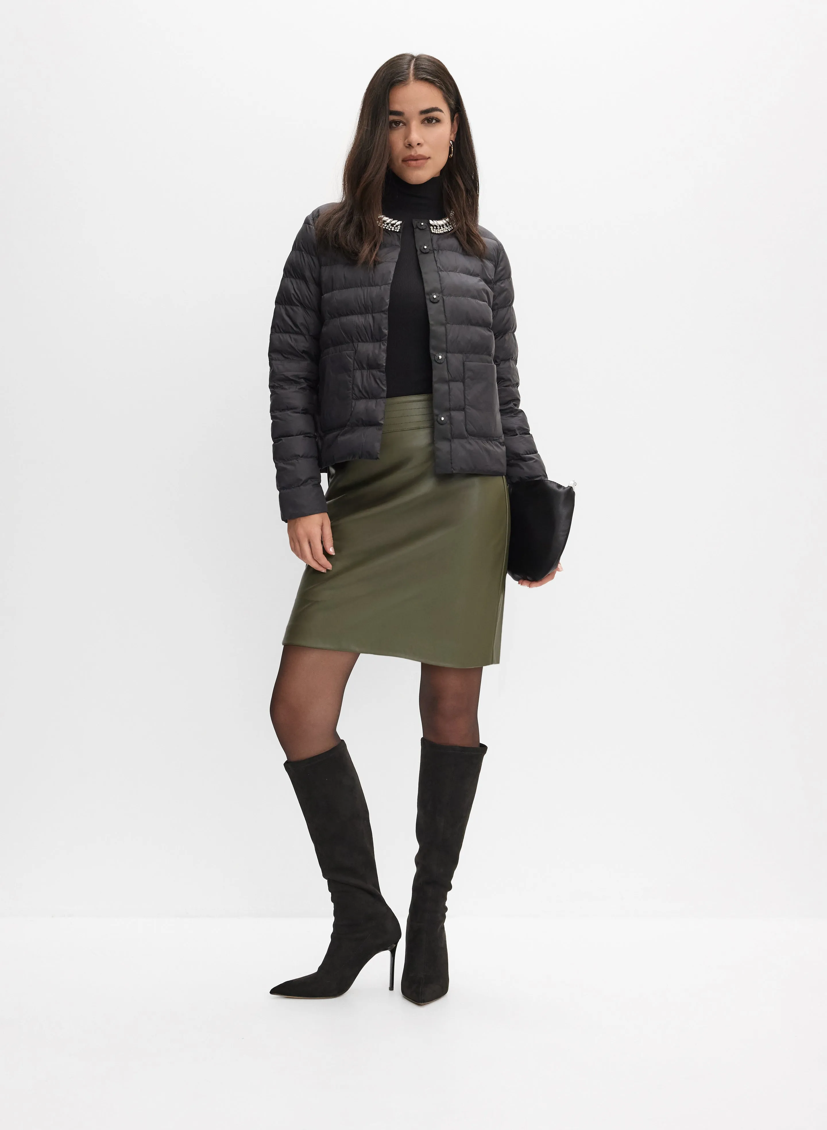 Cropped Quilted Jacket sold by Melanie Lyne product image thumbnail 2