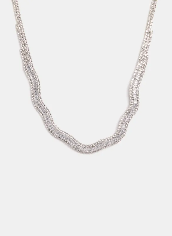 Wavy Baguette Necklace sold by Melanie Lyne