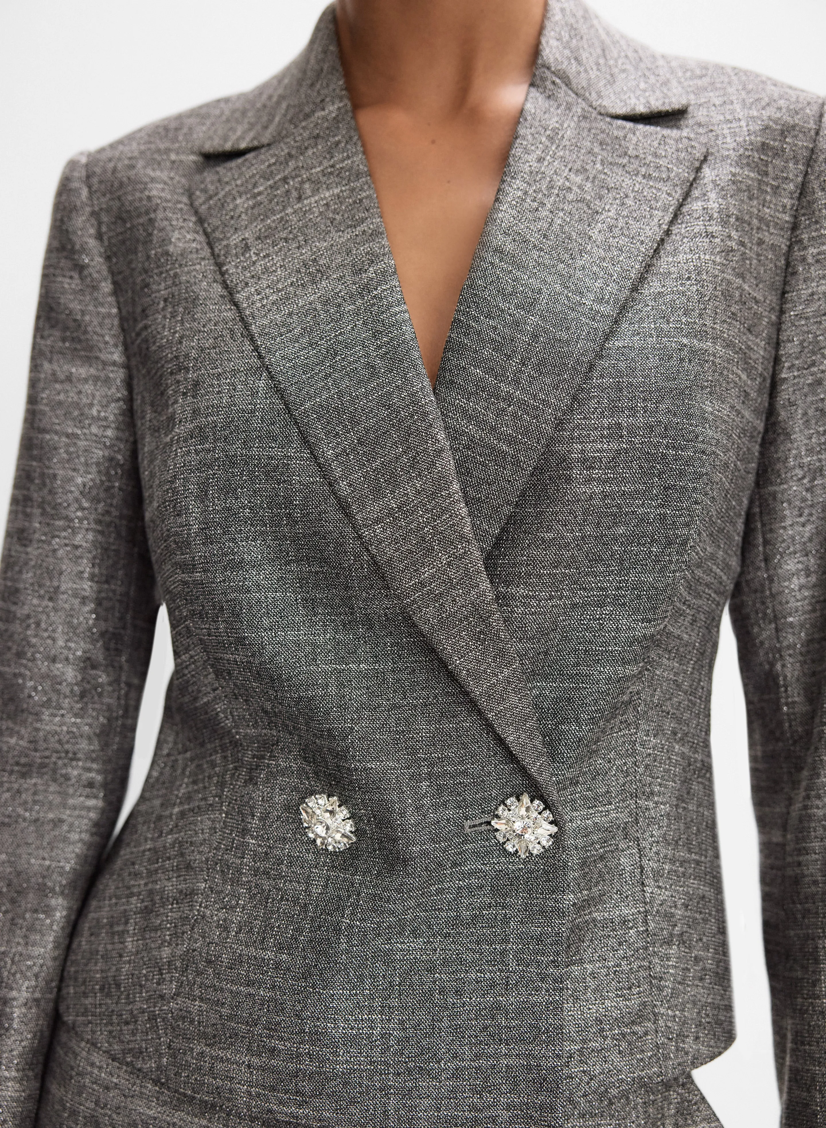 Metallic Cropped Blazer sold by Melanie Lyne product image thumbnail 5