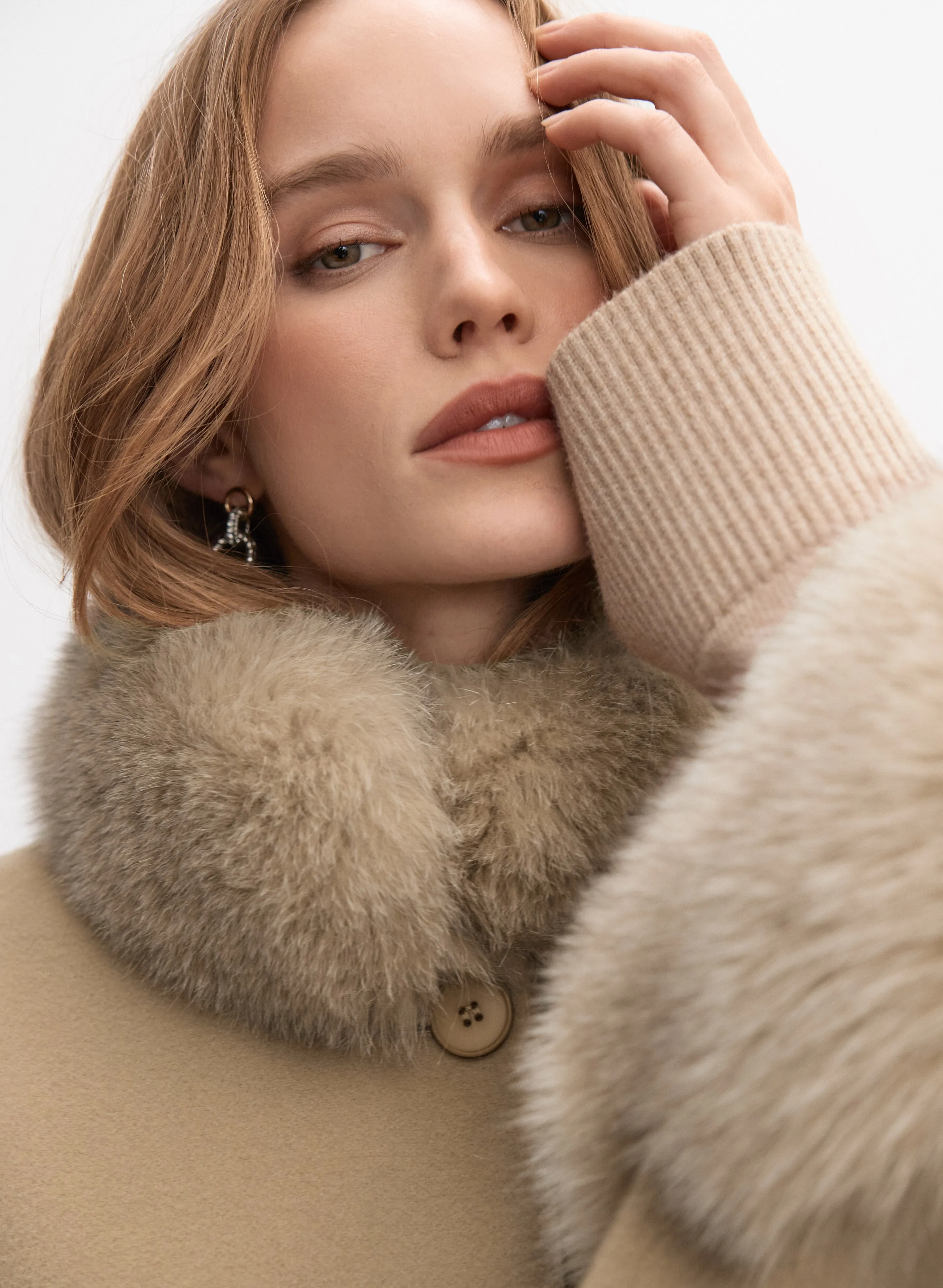 Mallia - Fur Trim Wool-Blend Cape sold by Melanie Lyne product image thumbnail 5