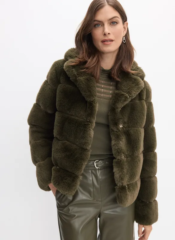 Ribbed Faux Fur Coat sold by Melanie Lyne