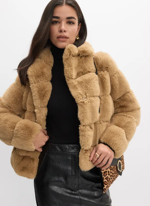 Ribbed Faux Fur Coat sold by Melanie Lyne
