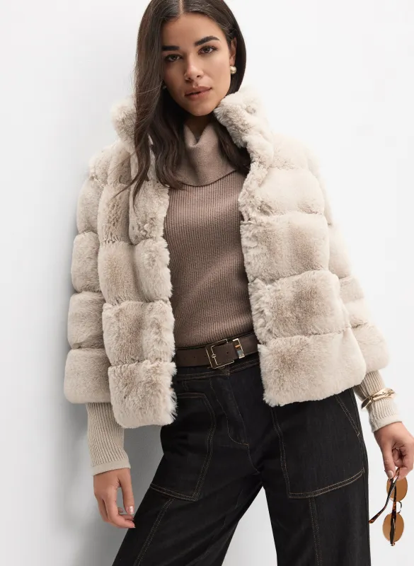 Ribbed Faux Fur Coat sold by Melanie Lyne