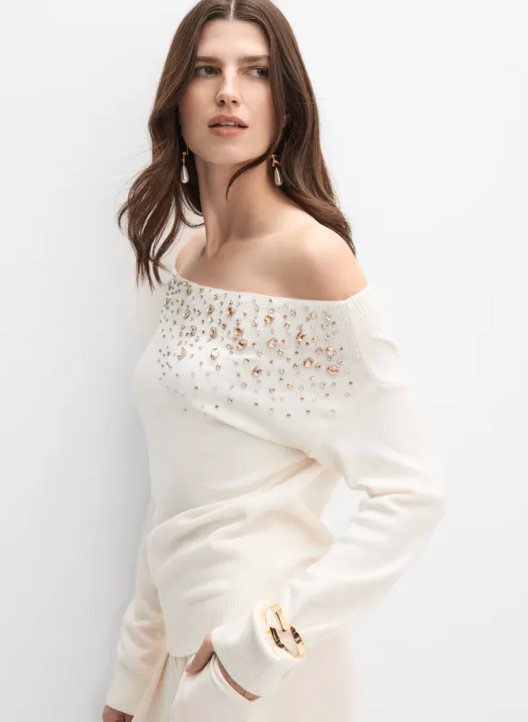 2-Tone Embellished Sweater sold by Melanie Lyne