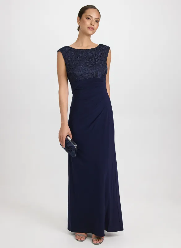 Lace Cowl Back Dress sold by Melanie Lyne