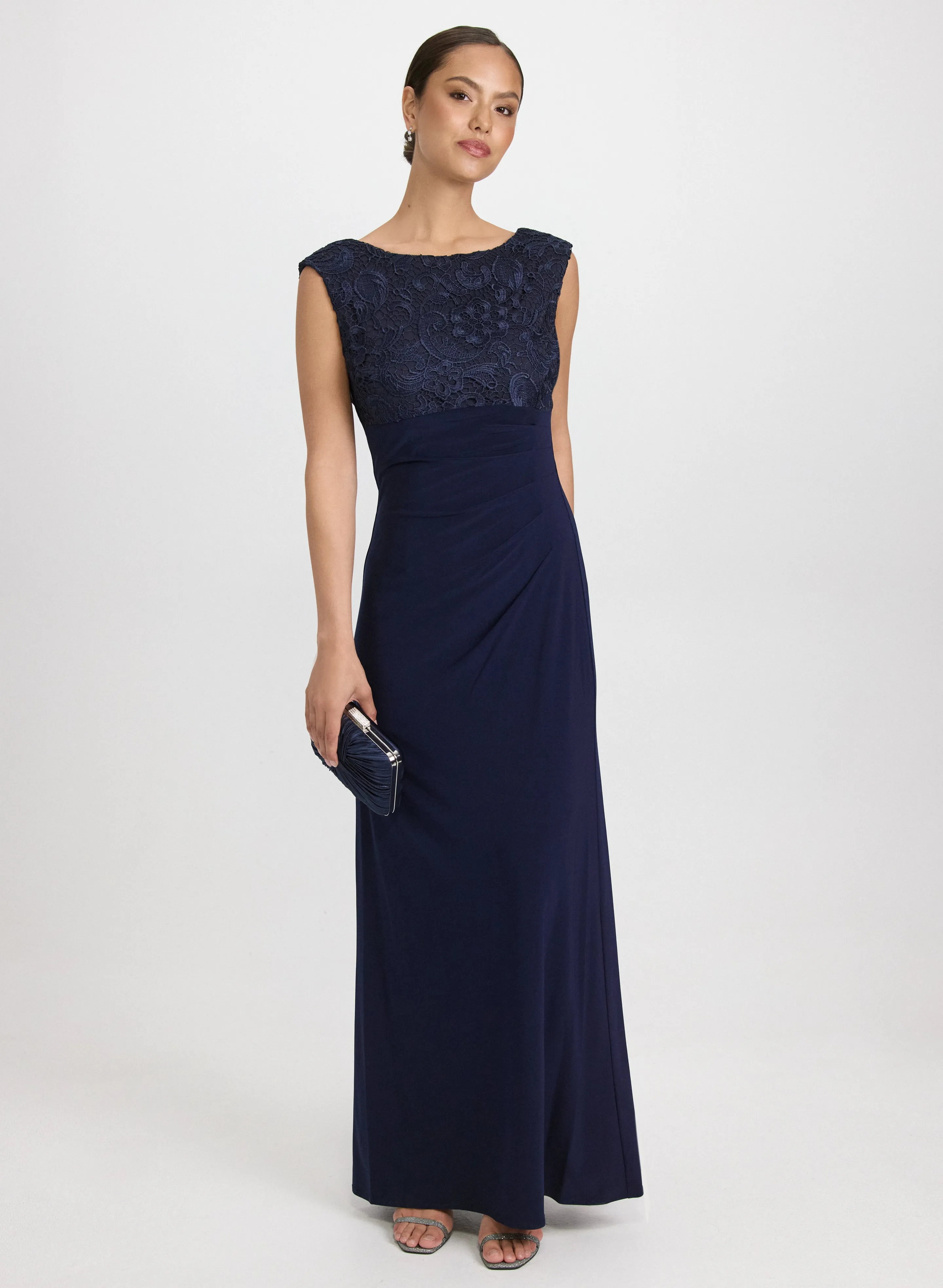 Lace Cowl Back Dress sold by Melanie Lyne