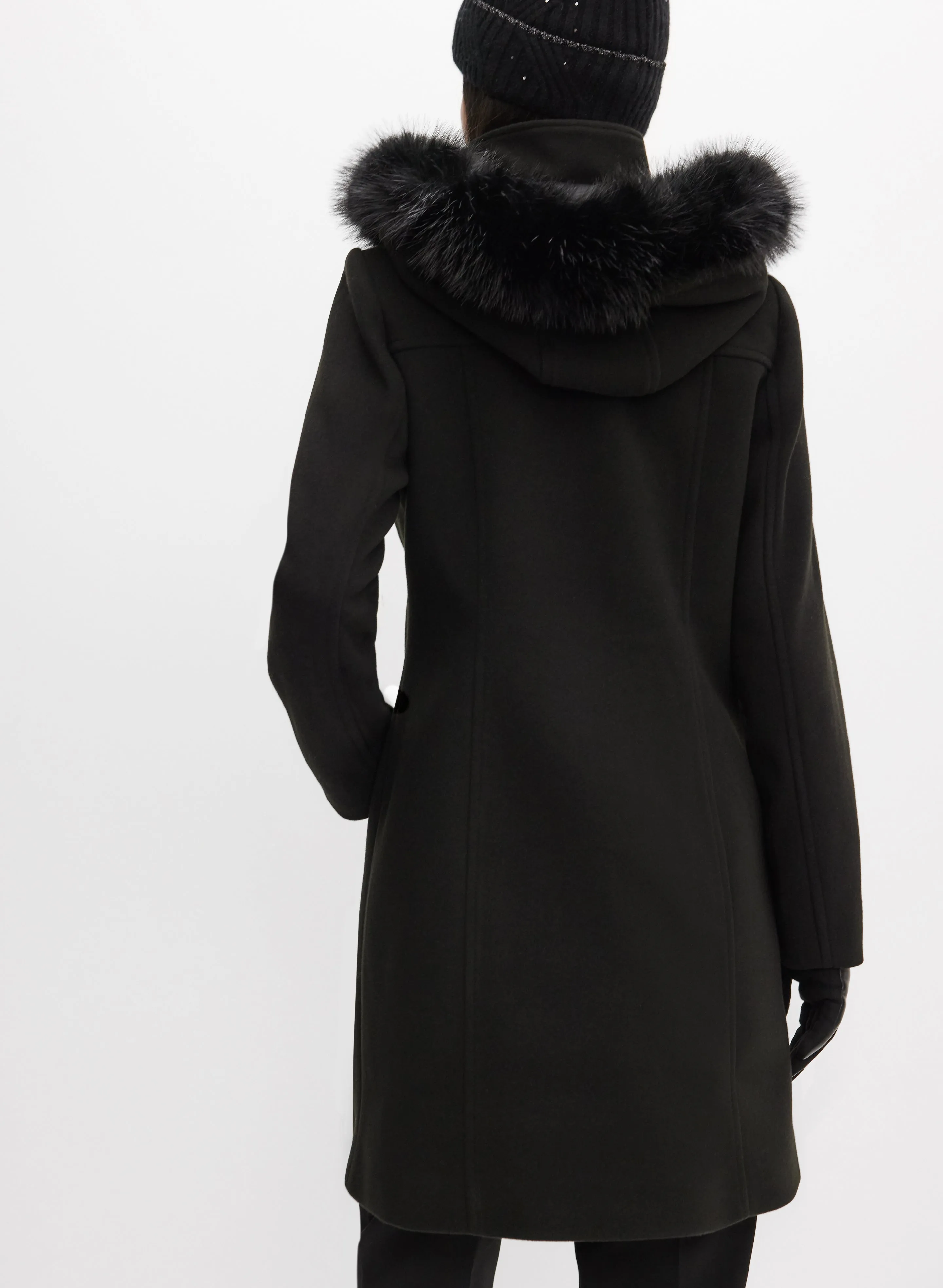 Hooded Stretch-Wool Coat sold by Melanie Lyne product image thumbnail 3