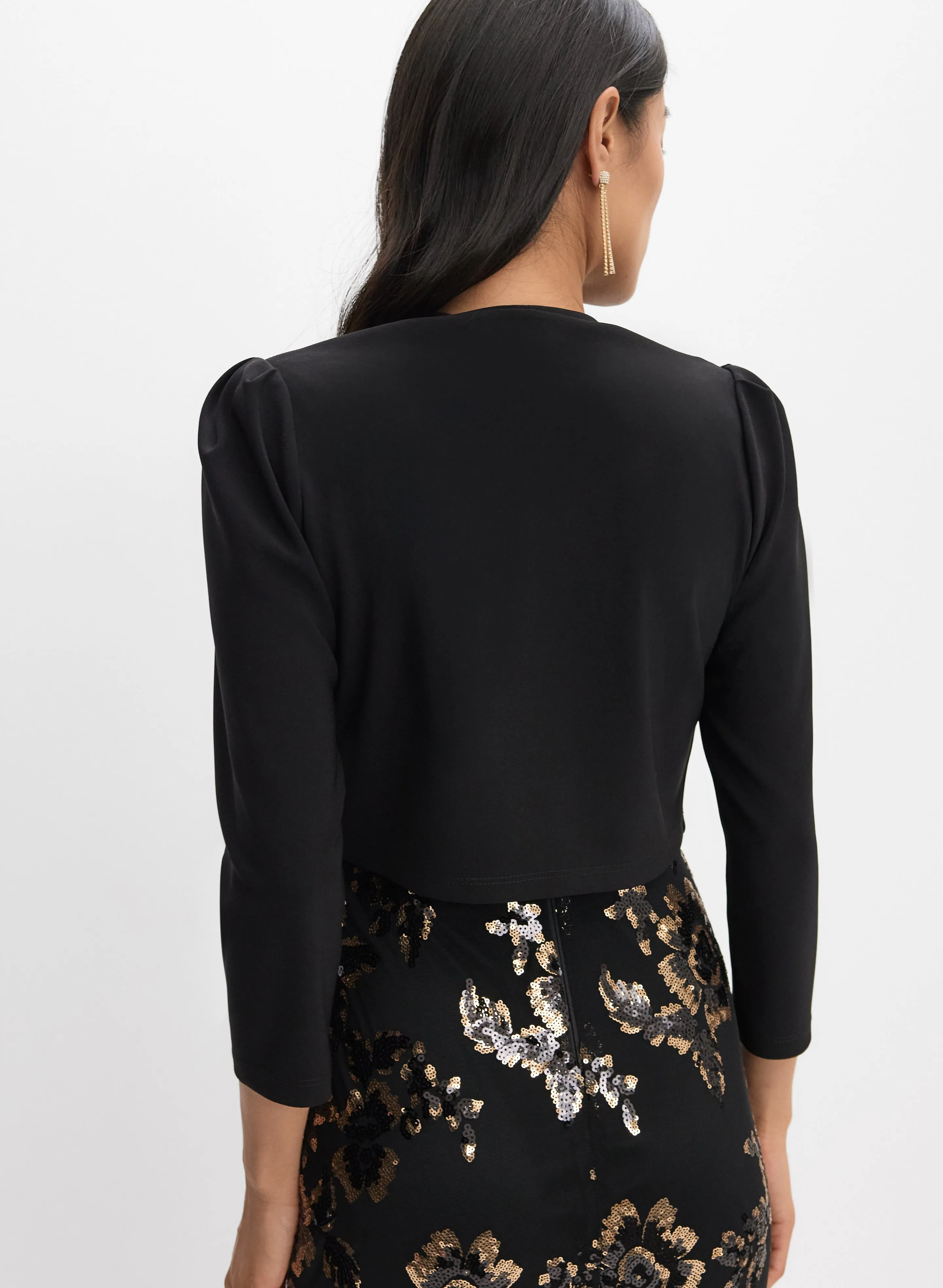 Jersey Puffed Sleeve Bolero sold by Melanie Lyne product image thumbnail 3