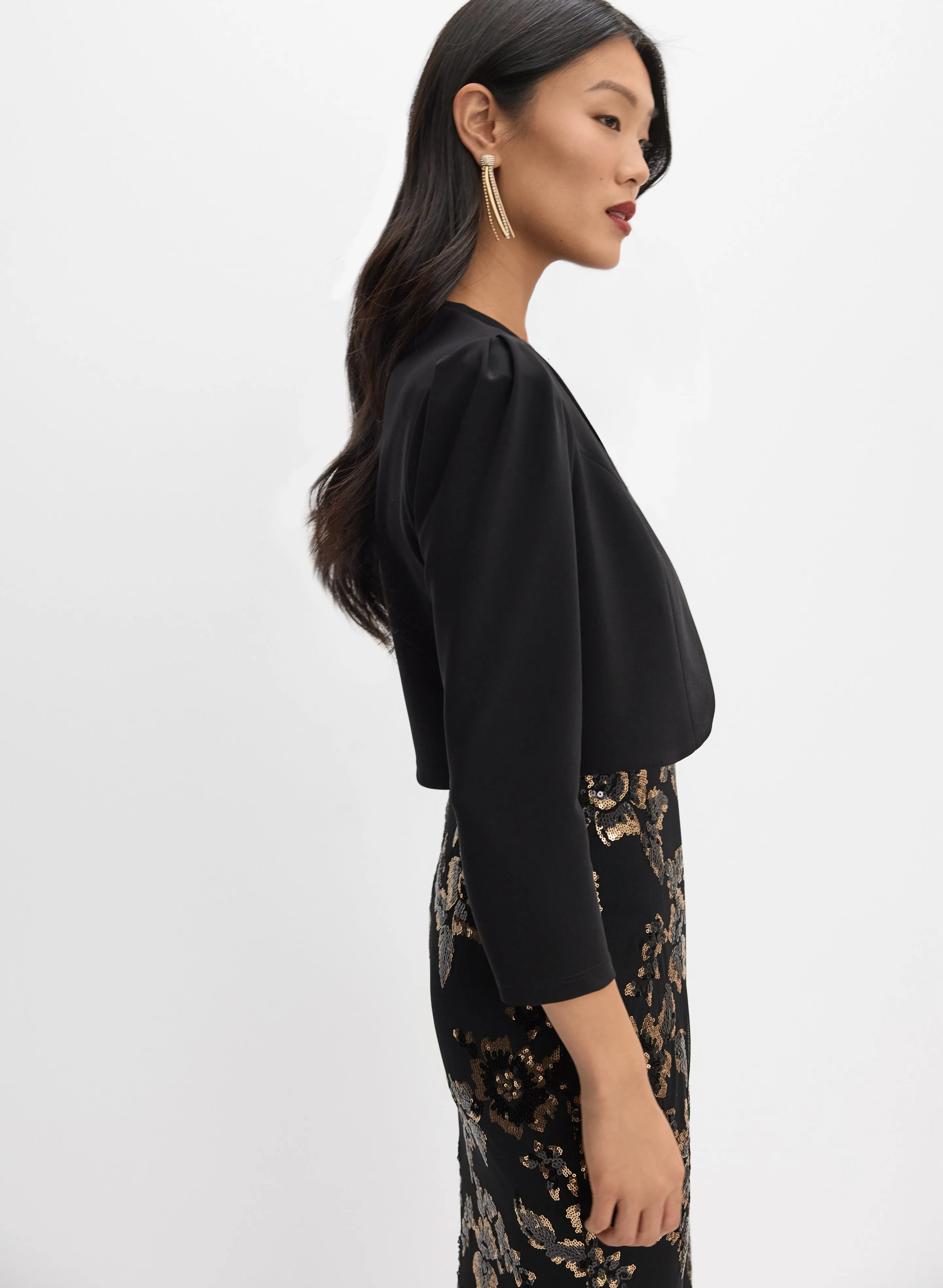 Jersey Puffed Sleeve Bolero sold by Melanie Lyne product image thumbnail 2