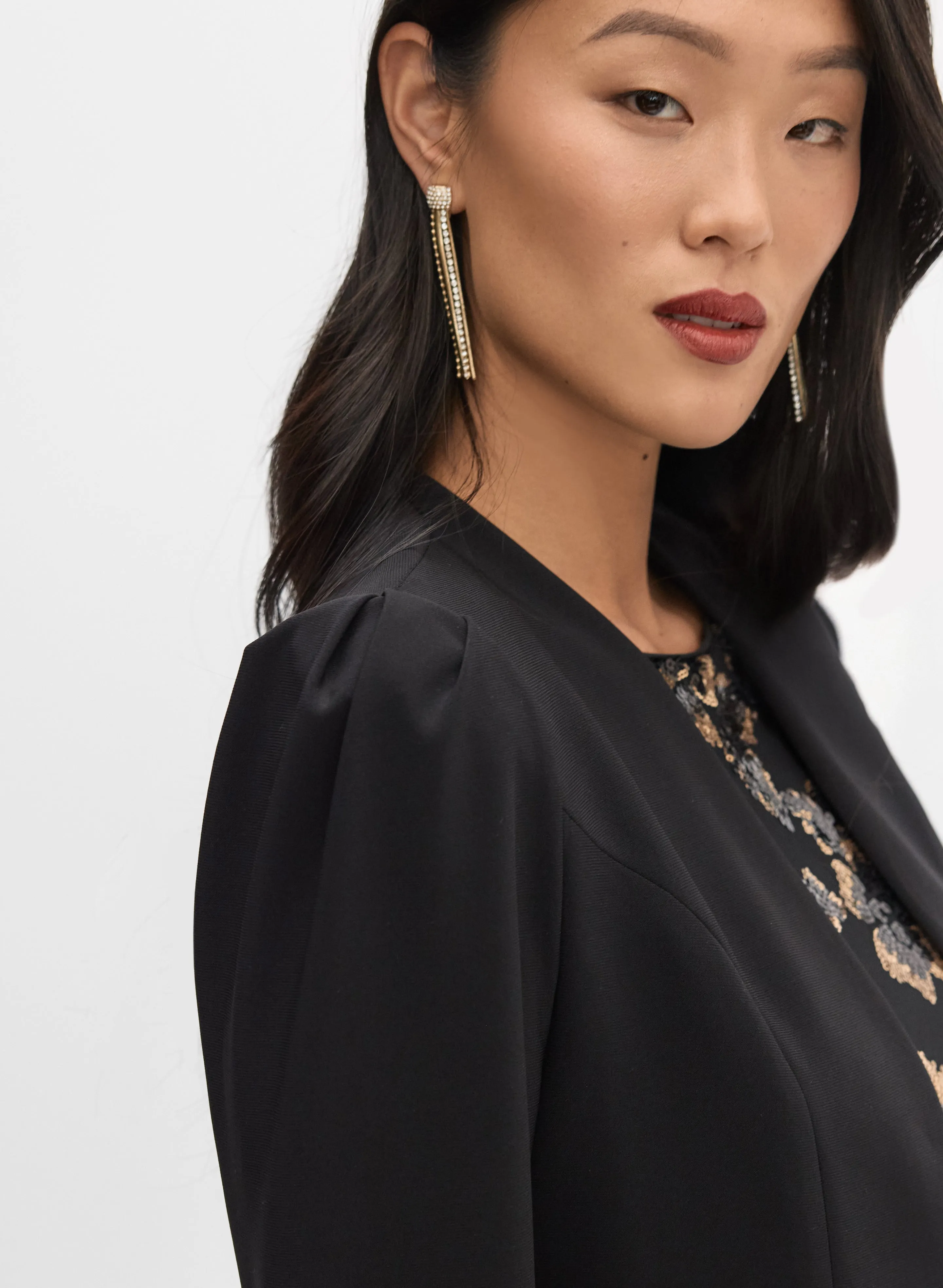 Jersey Puffed Sleeve Bolero sold by Melanie Lyne product image thumbnail 5