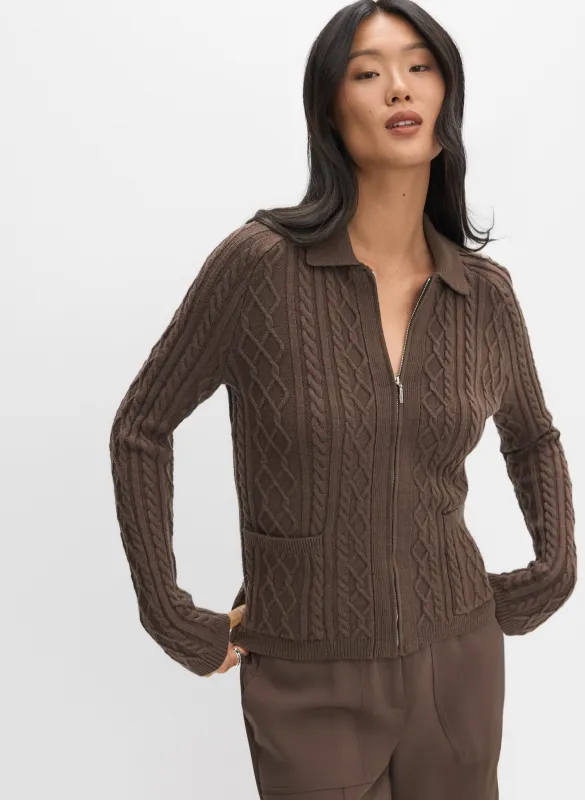 Zip-Up Cardigan sold by Melanie Lyne