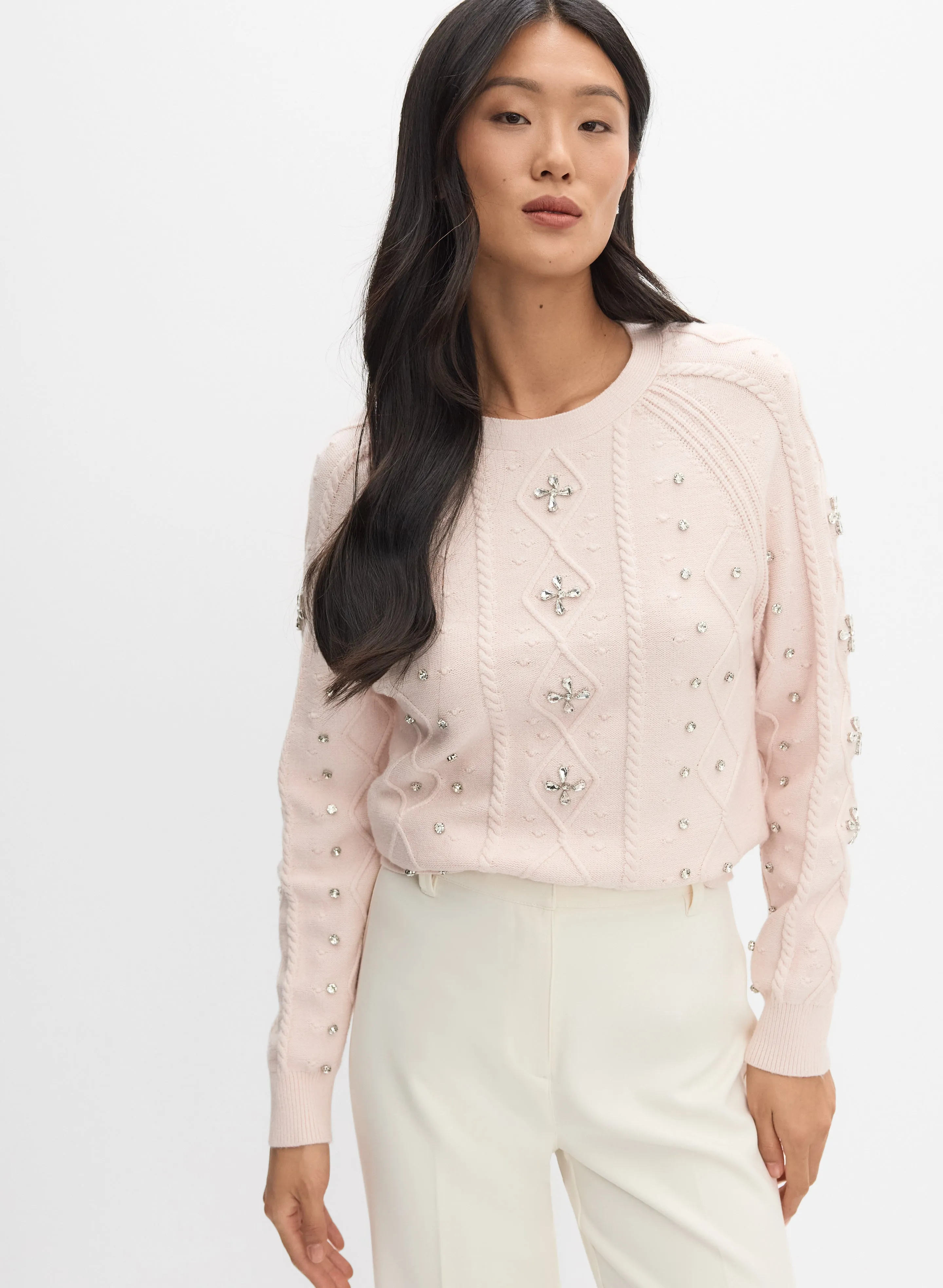 Rhinestone Knit Pullover sold by Melanie Lyne