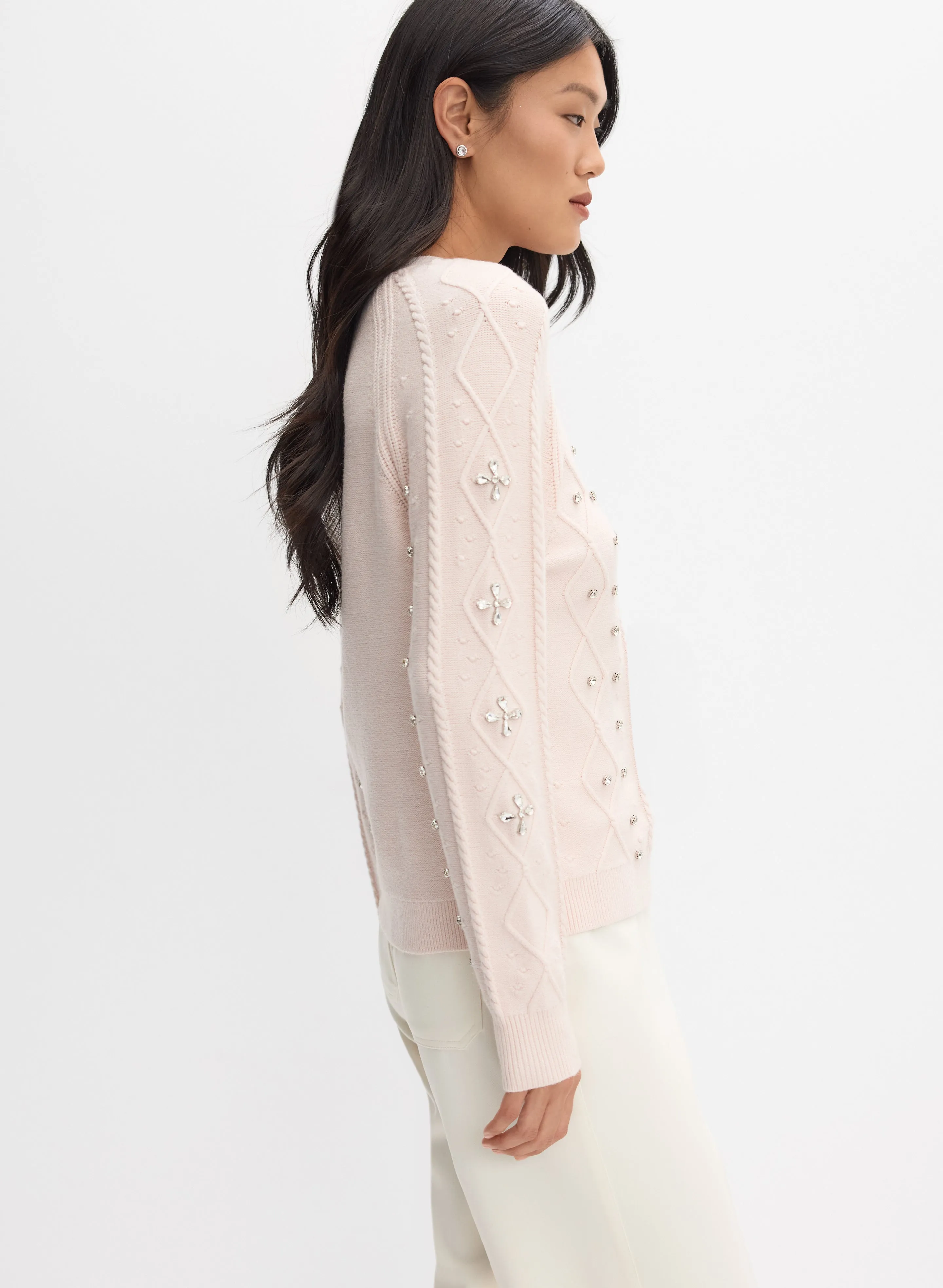 Rhinestone Knit Pullover sold by Melanie Lyne product image thumbnail 2