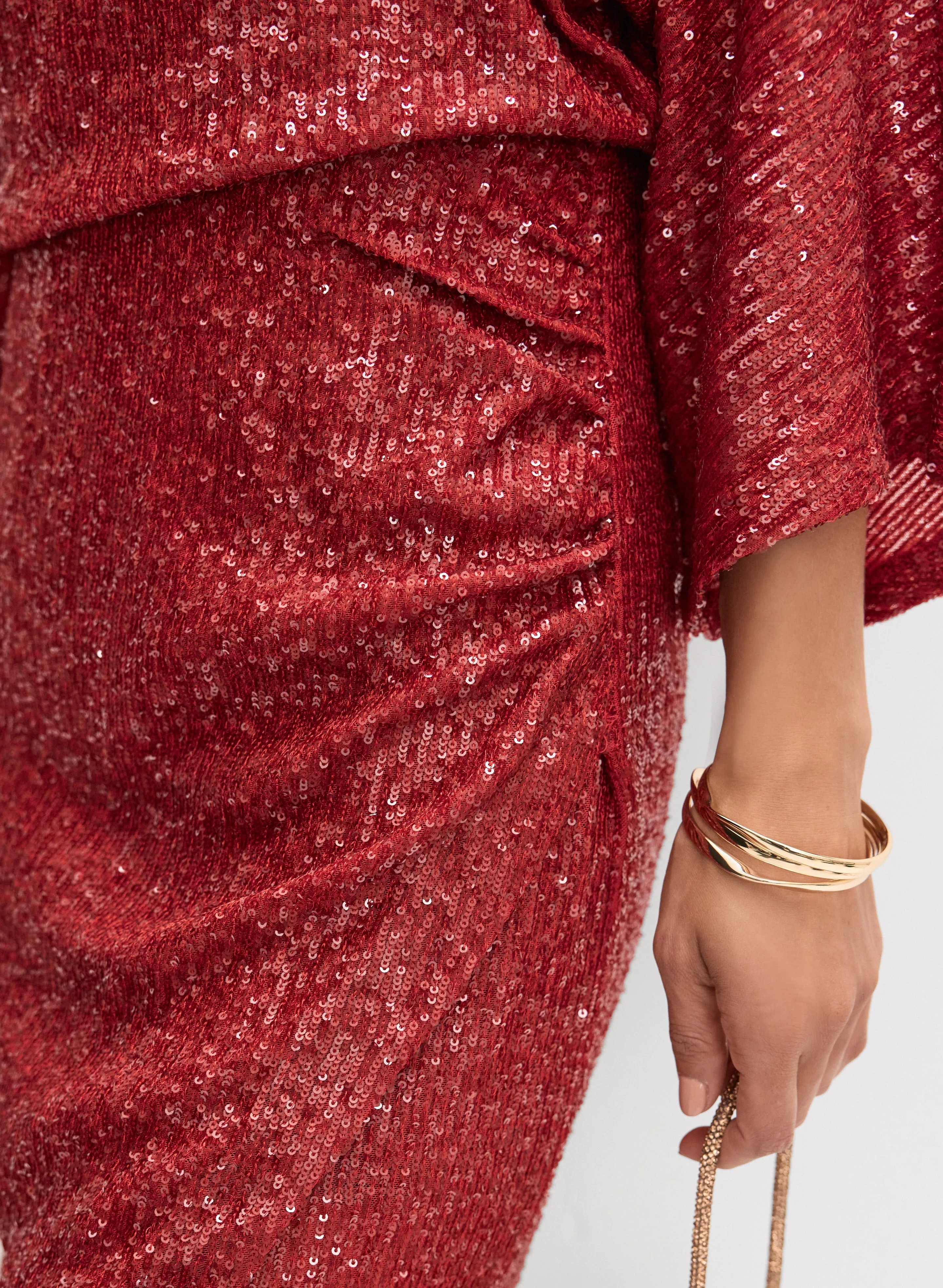 Sequined Flare Sleeve Dress sold by Melanie Lyne product image thumbnail 3