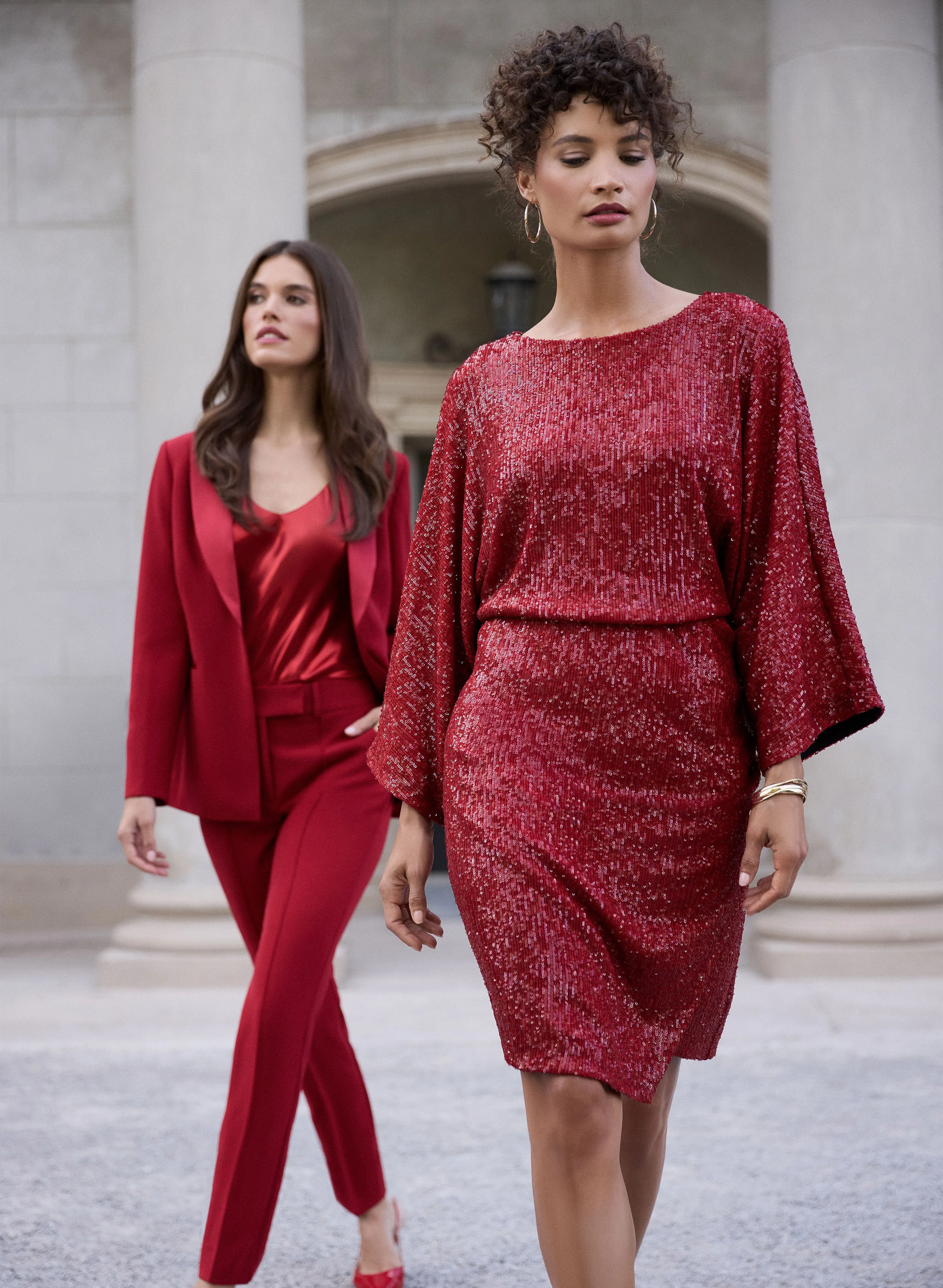 Sequined Flare Sleeve Dress sold by Melanie Lyne product image thumbnail 2