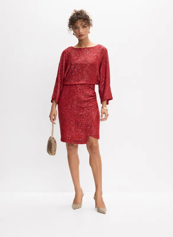 Sequined Flare Sleeve Dress sold by Melanie Lyne