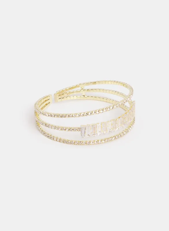 Cubic Zirconia Cuff Bracelet sold by Melanie Lyne