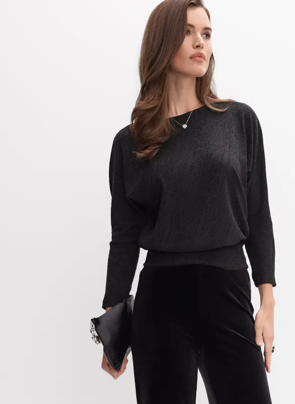 Tonal Metallic Motif Top sold by Melanie Lyne