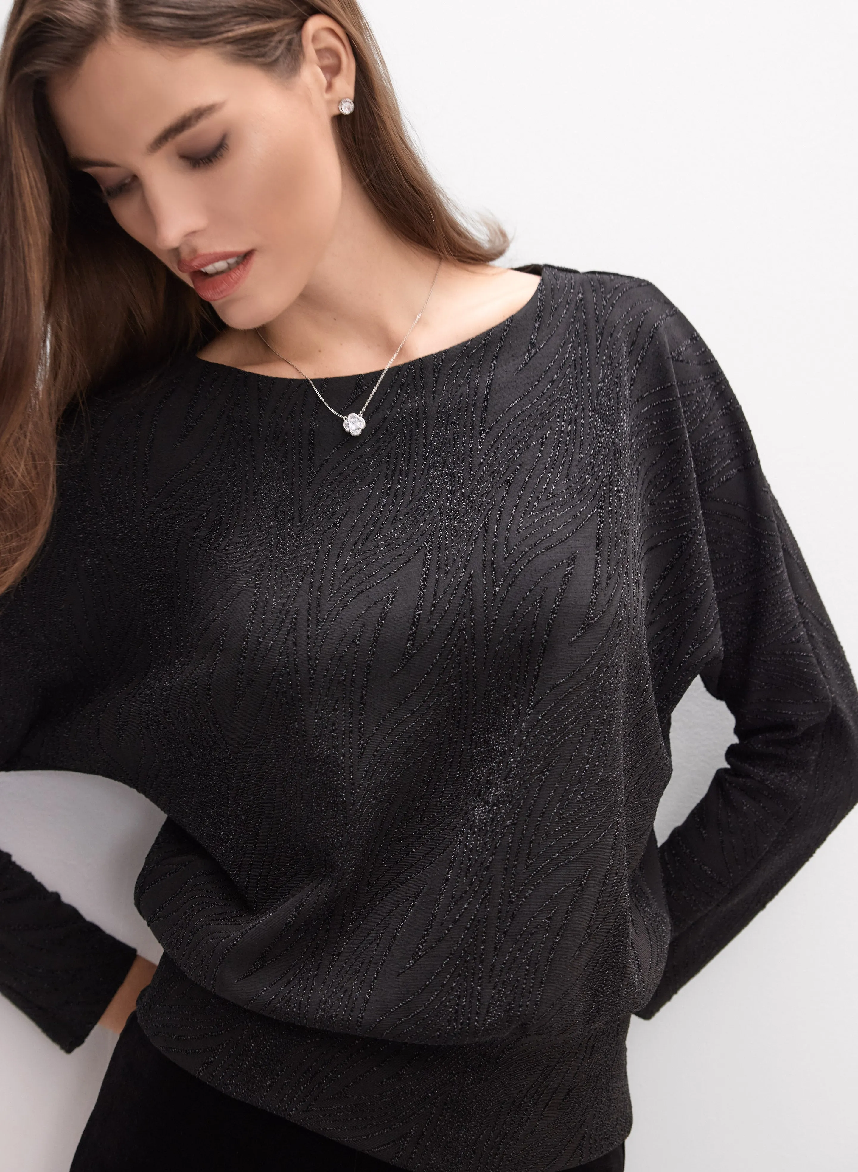 Tonal Metallic Motif Top sold by Melanie Lyne product image thumbnail 5