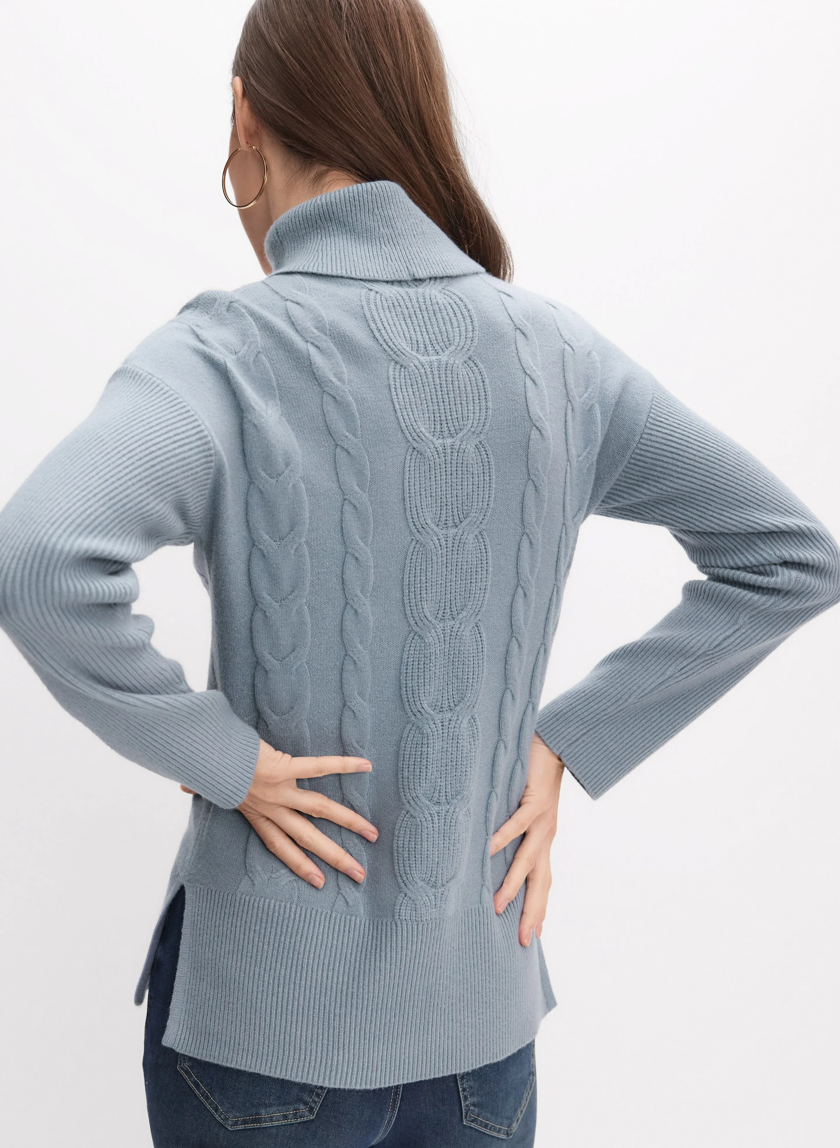 Cable Knit Turtleneck Sweater sold by Melanie Lyne product image thumbnail 4