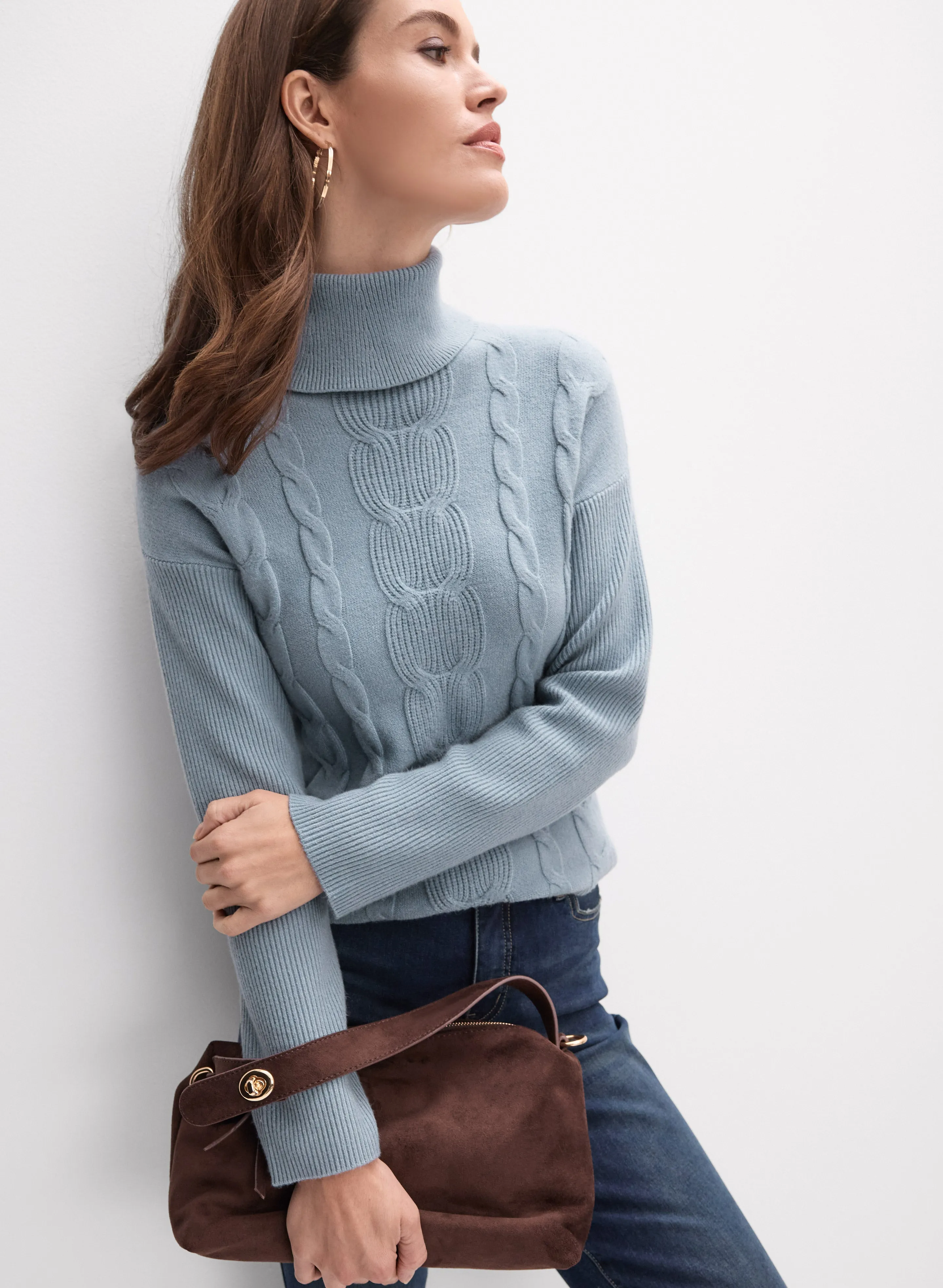 Cable Knit Turtleneck Sweater sold by Melanie Lyne