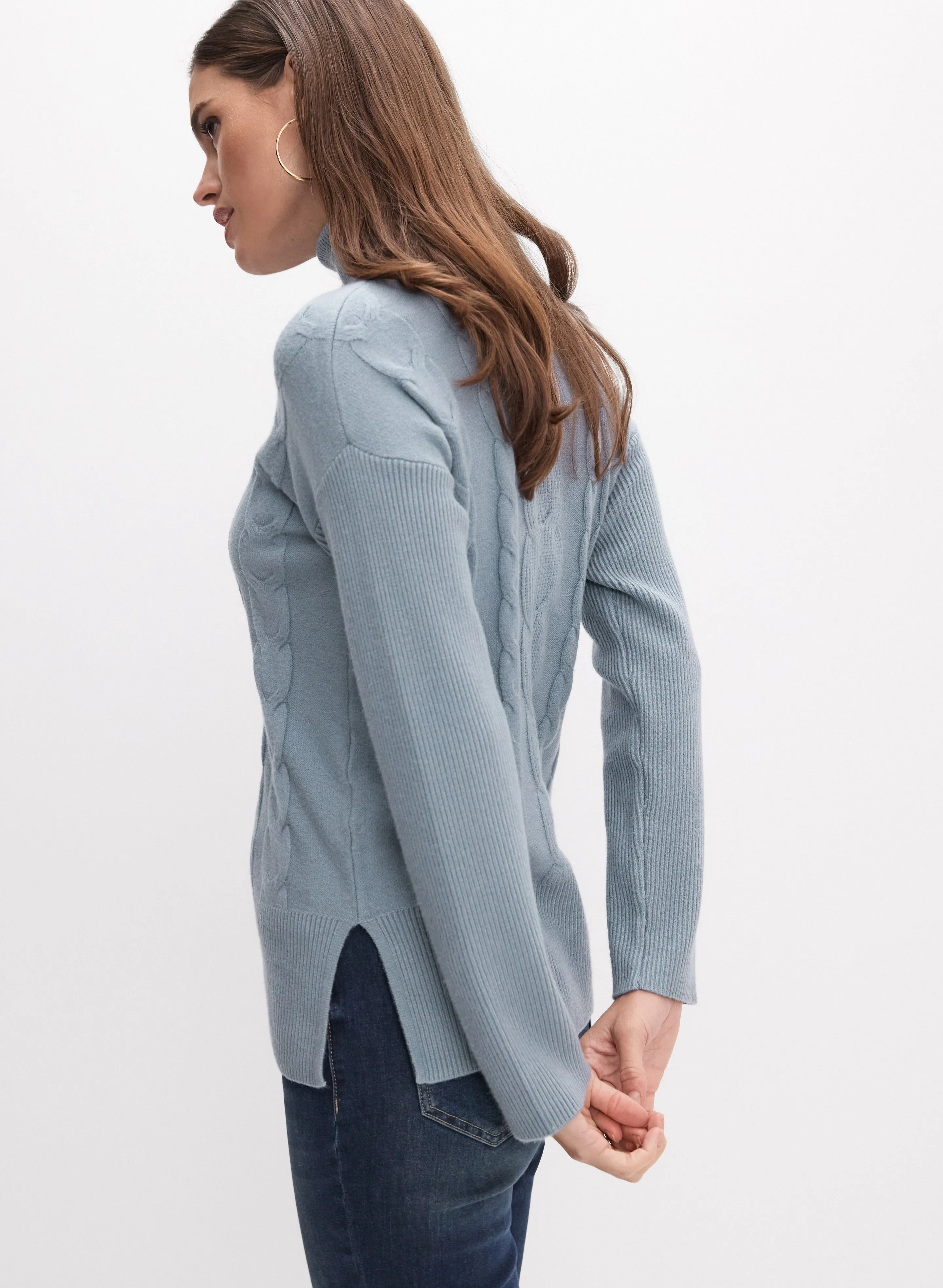 Cable Knit Turtleneck Sweater sold by Melanie Lyne product image thumbnail 5