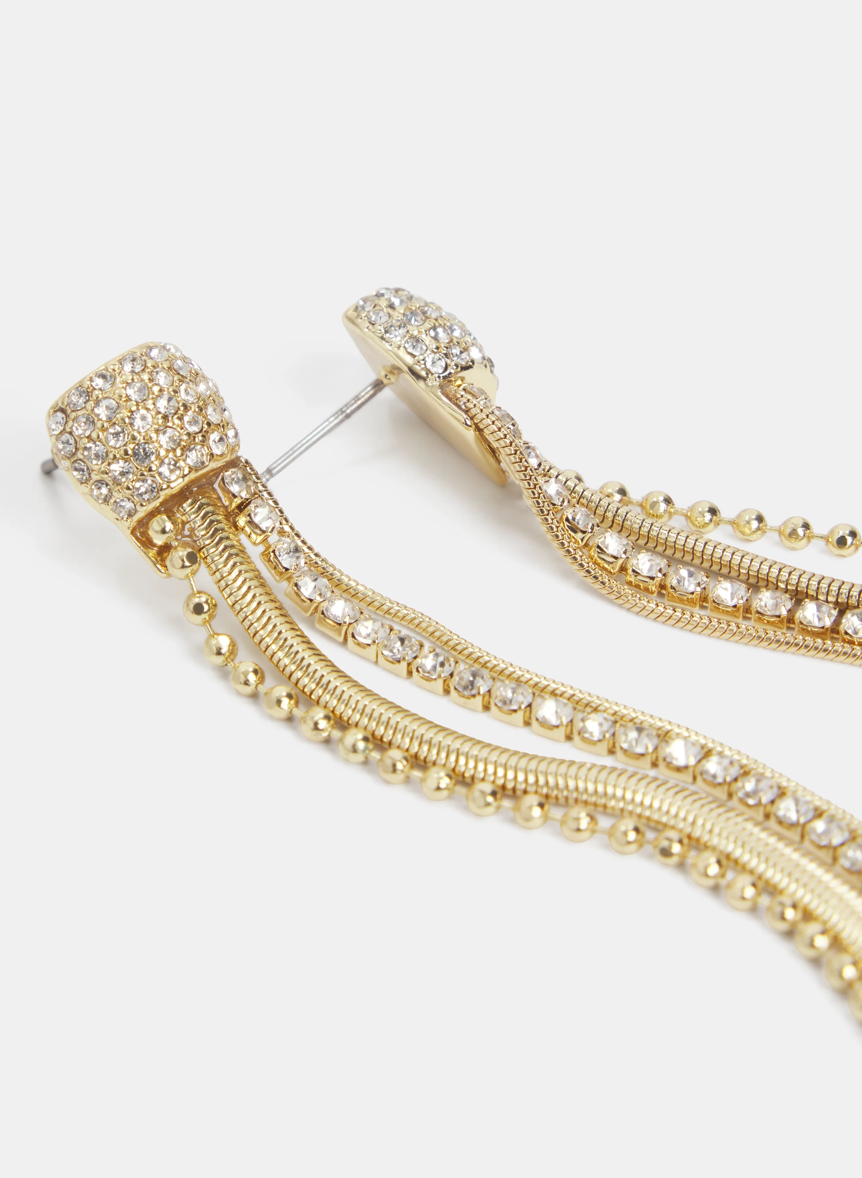 Mixed Chain Drop Earrings sold by Melanie Lyne product image thumbnail 2