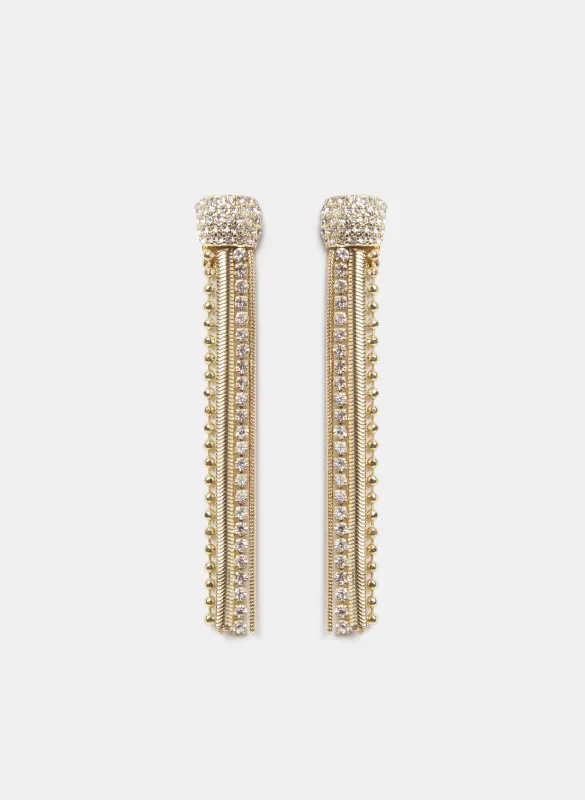 Mixed Chain Drop Earrings sold by Melanie Lyne