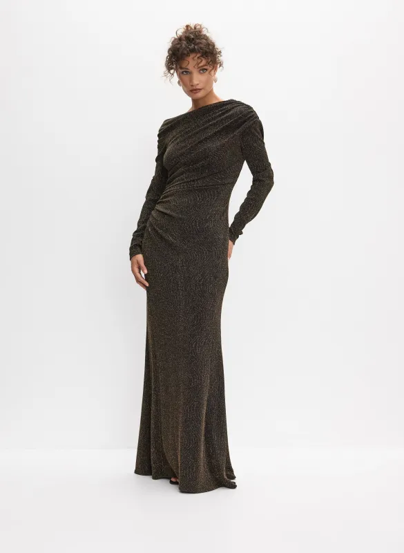 Metallic Knit Asymmetric Dress sold by Melanie Lyne