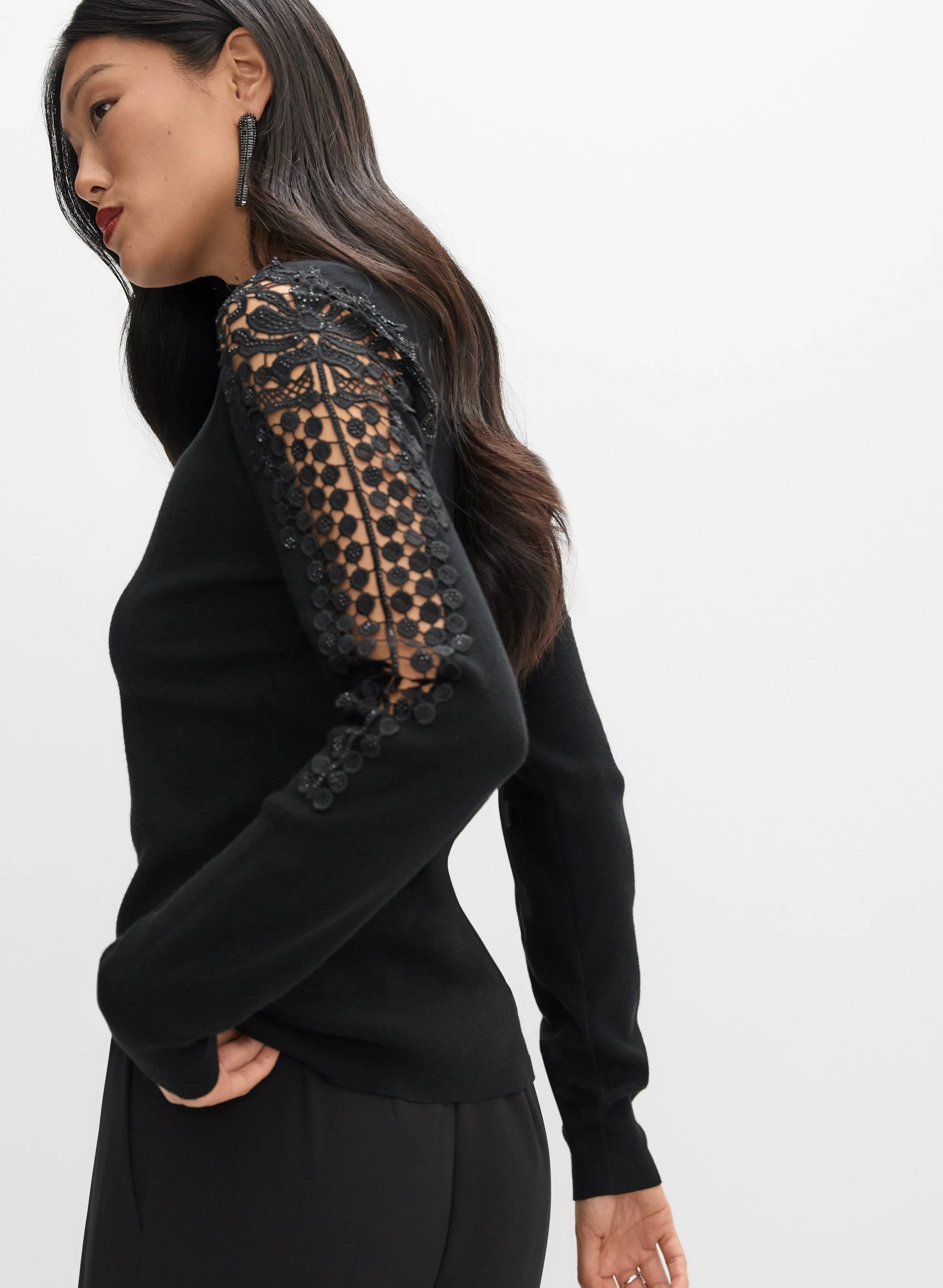 Lace Detail Pullover sold by Melanie Lyne product image thumbnail 5