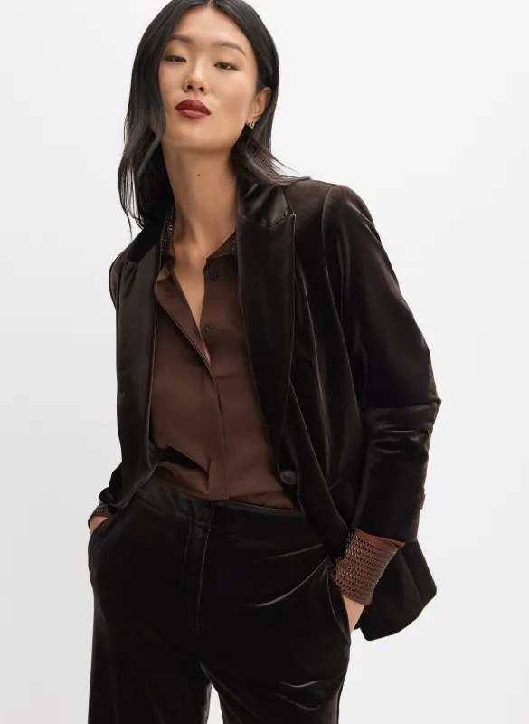 Velvet Notch Collar Blazer sold by Melanie Lyne