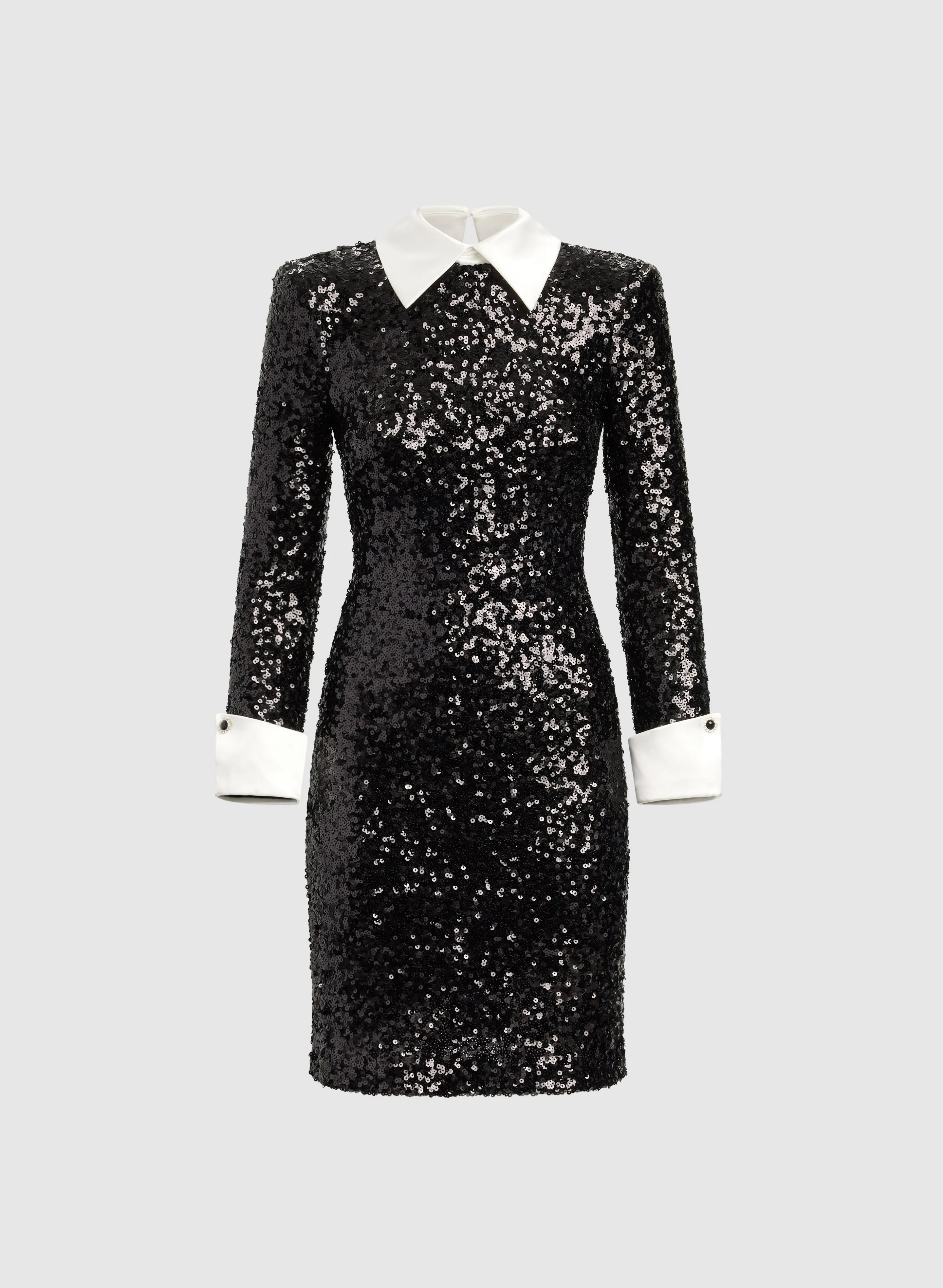 Sequined Contrast Collar Dress sold by Melanie Lyne product image thumbnail 5