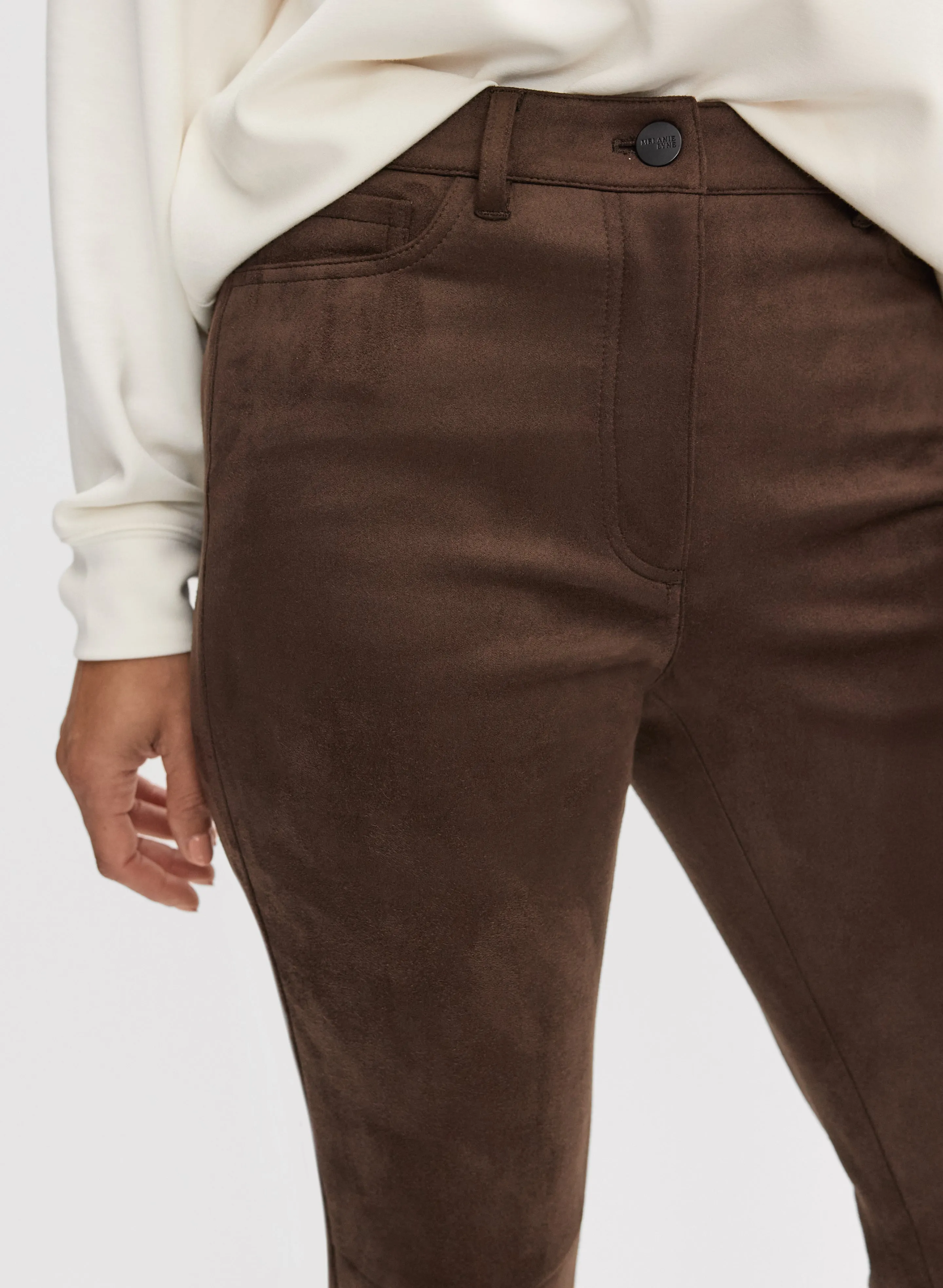 Faux-Suede Straight-Leg Pants sold by Melanie Lyne product image thumbnail 4