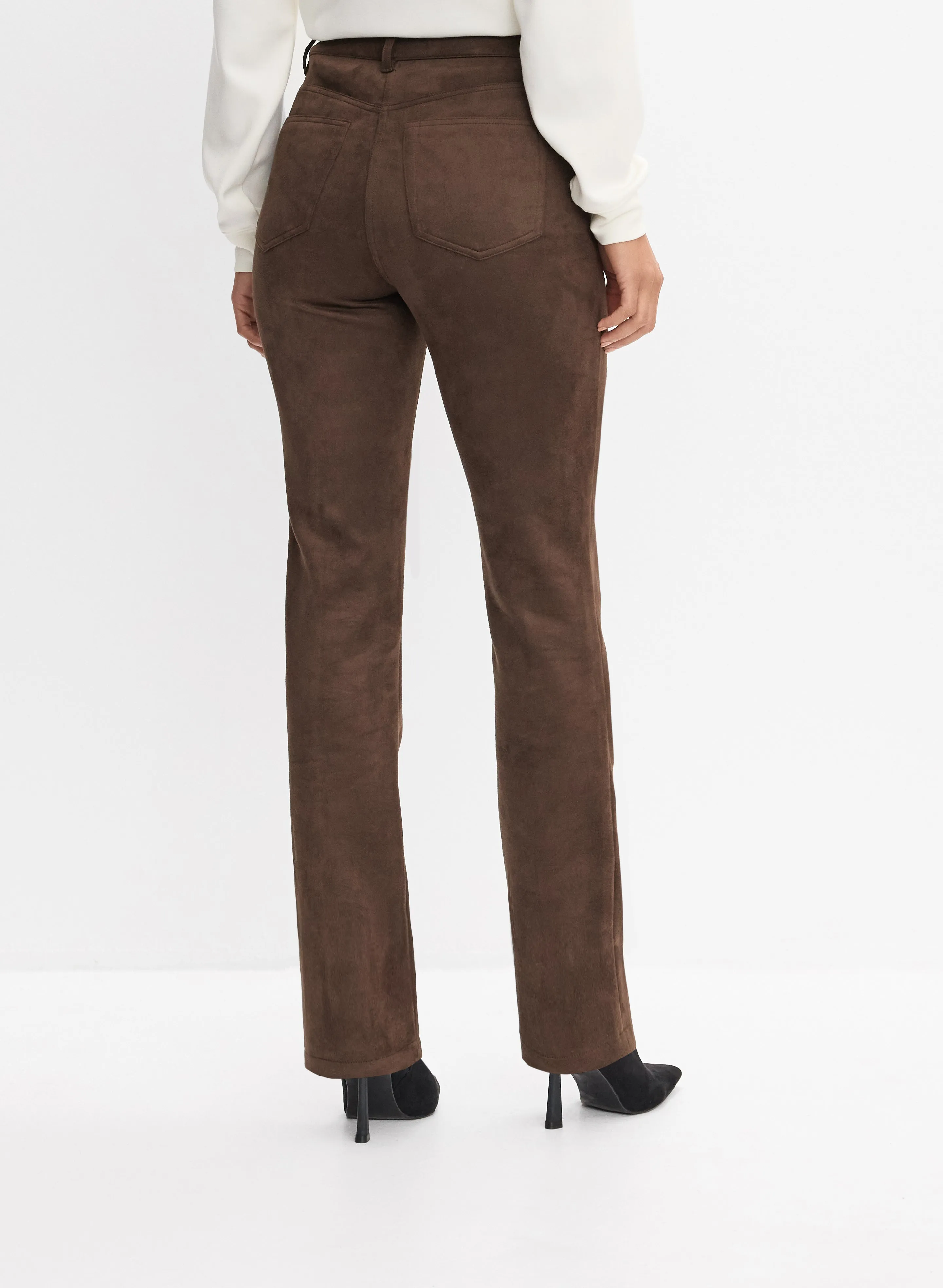 Faux-Suede Straight-Leg Pants sold by Melanie Lyne product image thumbnail 2