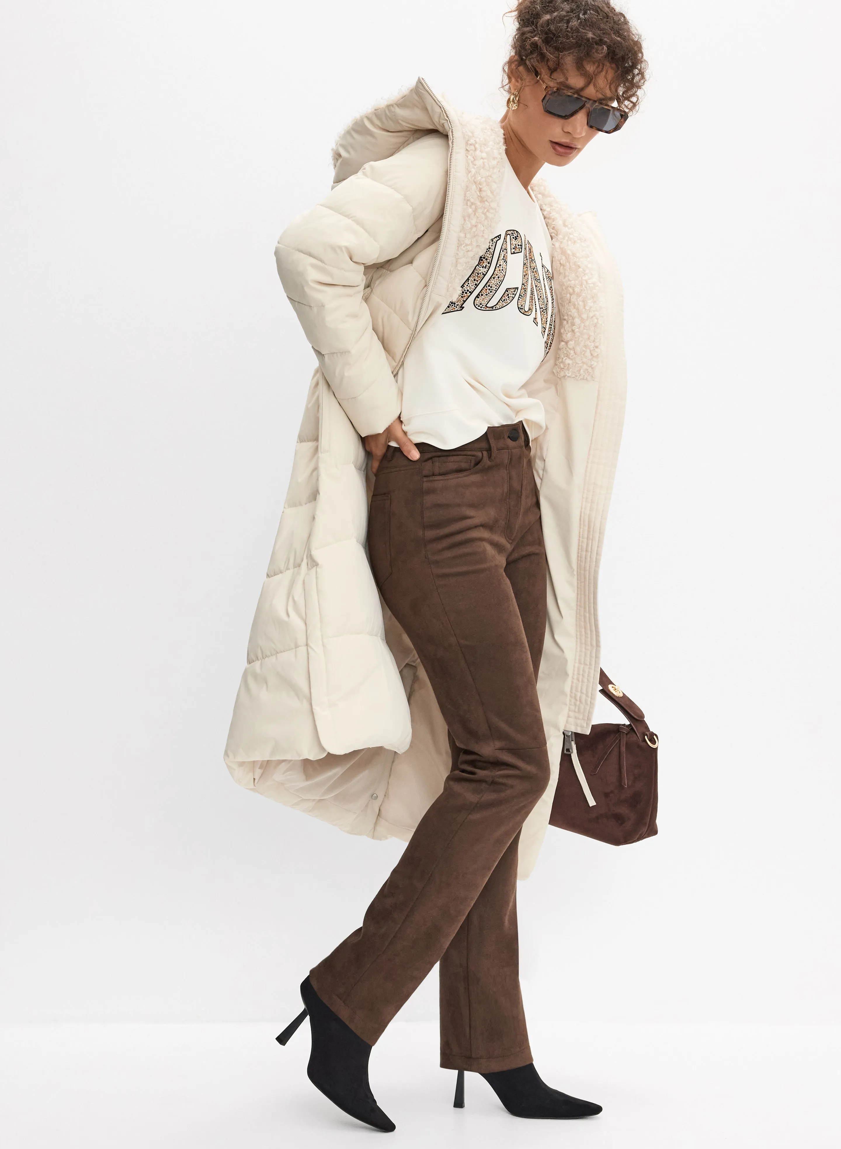 Faux-Suede Straight-Leg Pants sold by Melanie Lyne product image thumbnail 3