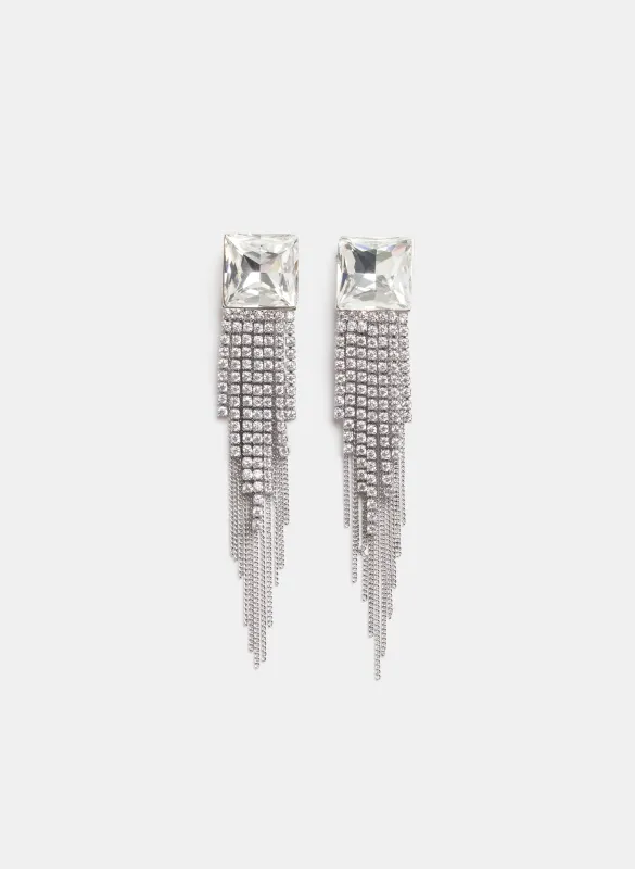 Fringed Cubic Zirconia Earrings sold by Melanie Lyne
