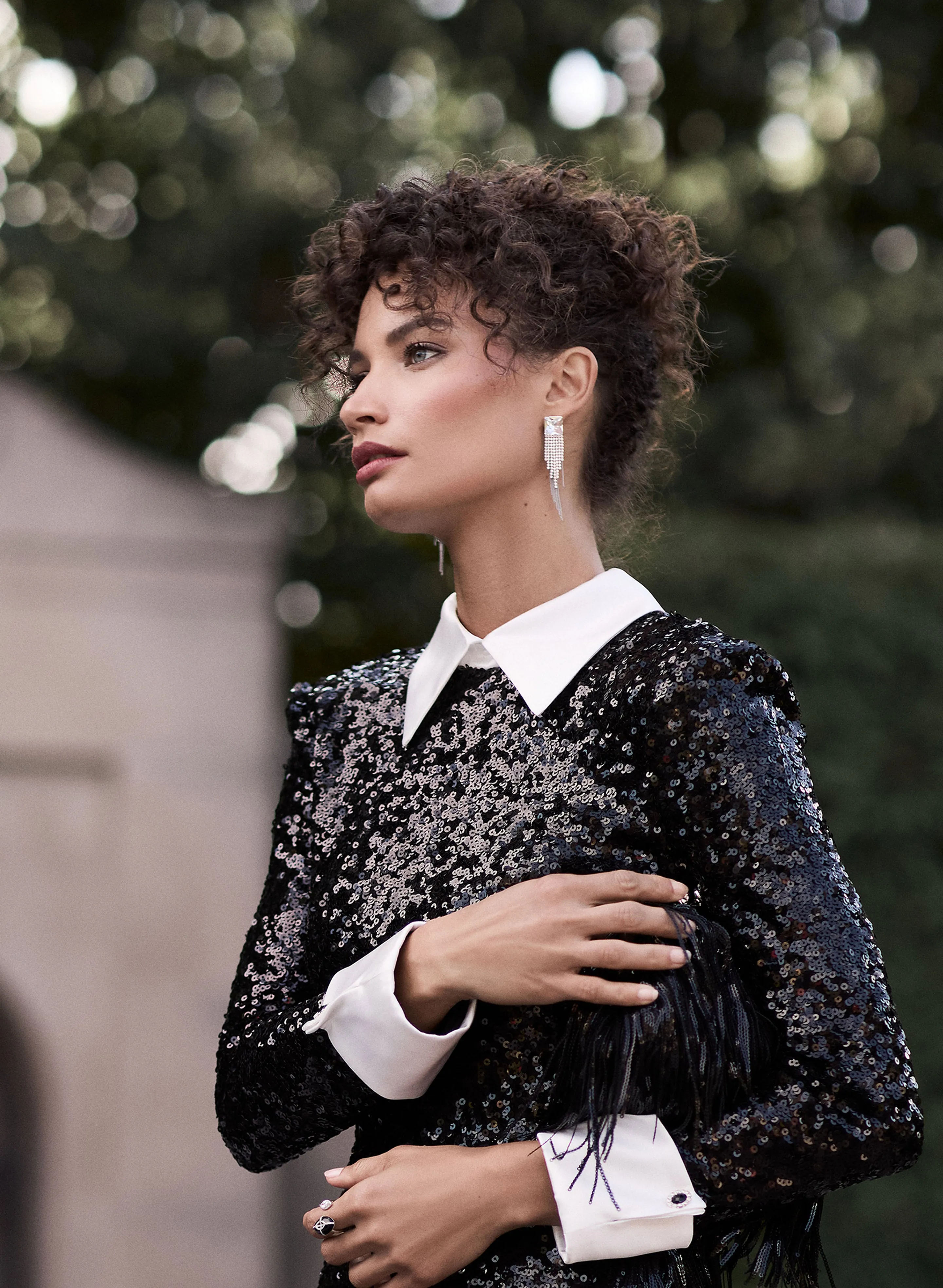 Fringed Cubic Zirconia Earrings sold by Melanie Lyne product image thumbnail 3