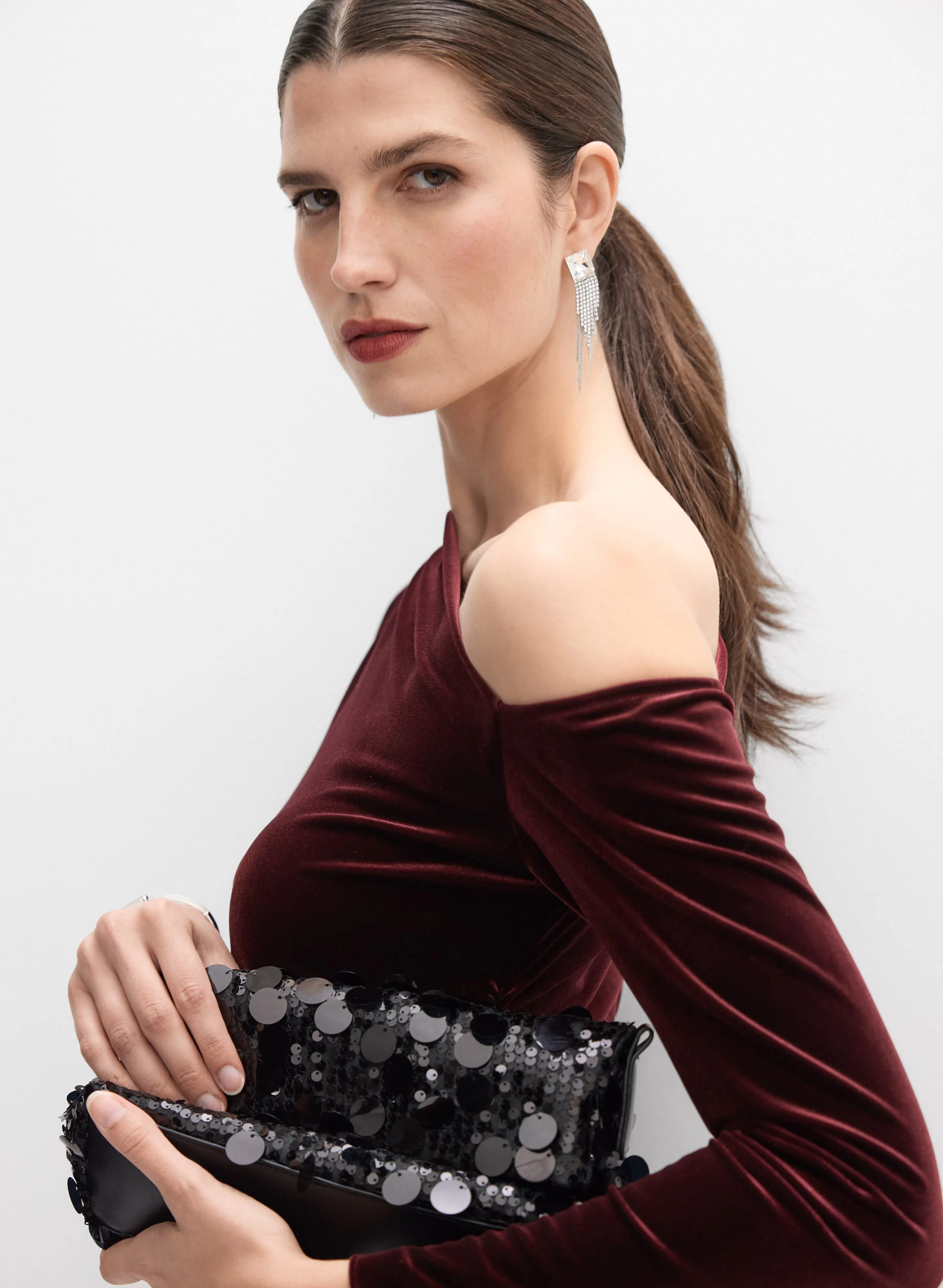 Velvet Asymmetrical Dress sold by Melanie Lyne product image thumbnail 2