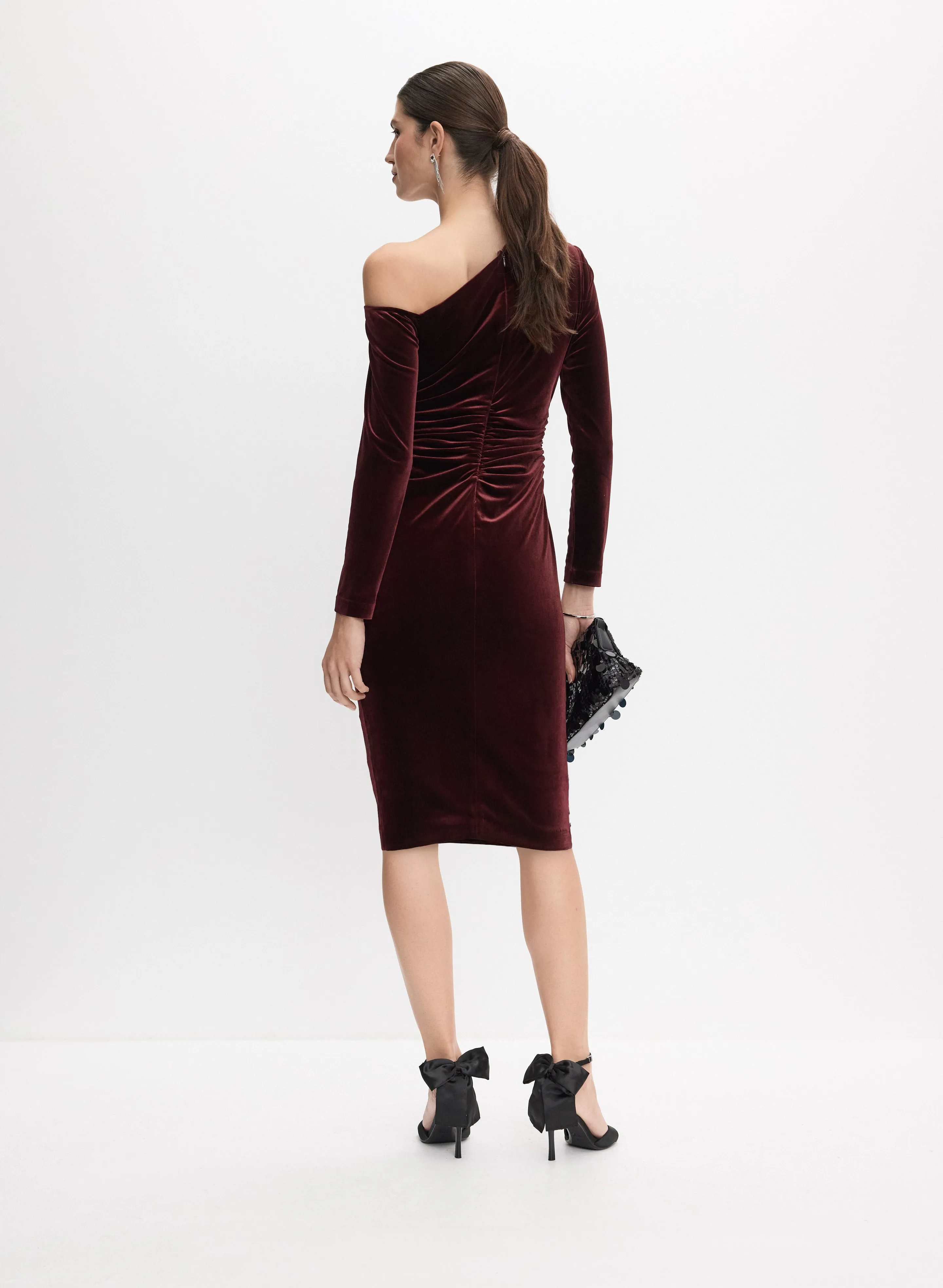 Velvet Asymmetrical Dress sold by Melanie Lyne product image thumbnail 4