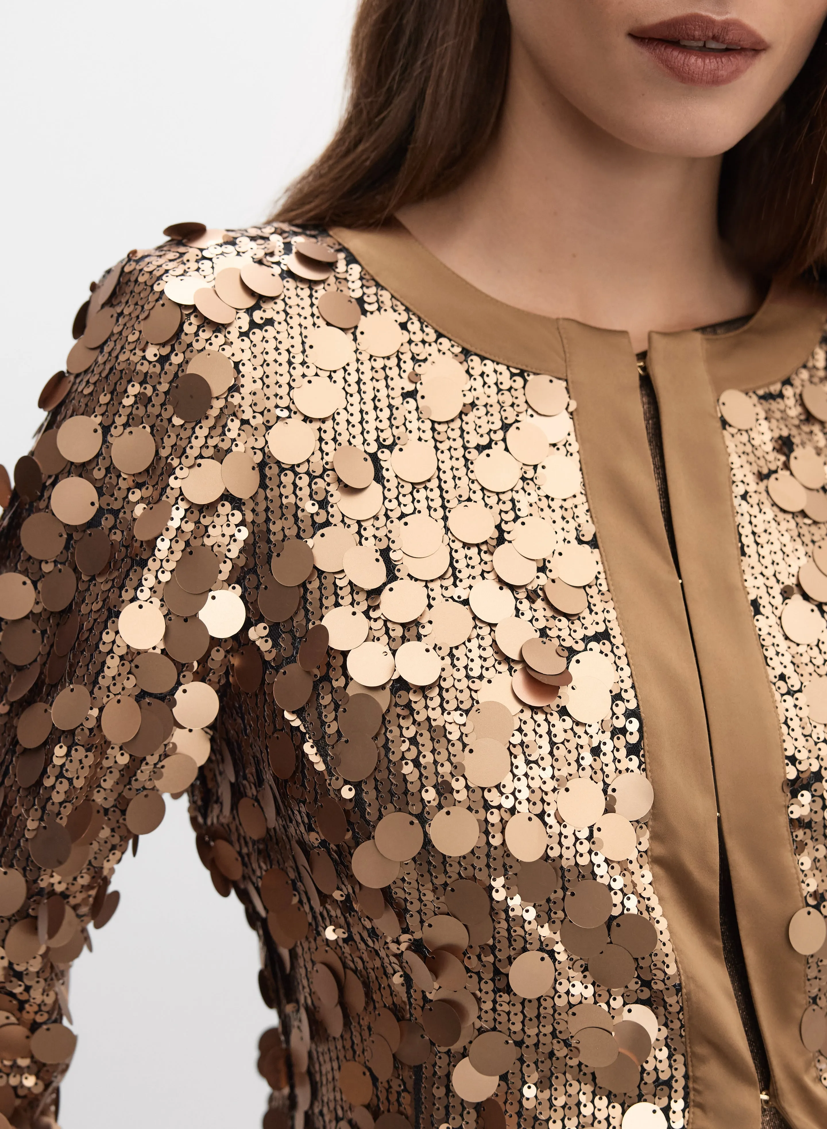 Cropped Sequined Jacket sold by Melanie Lyne product image thumbnail 2