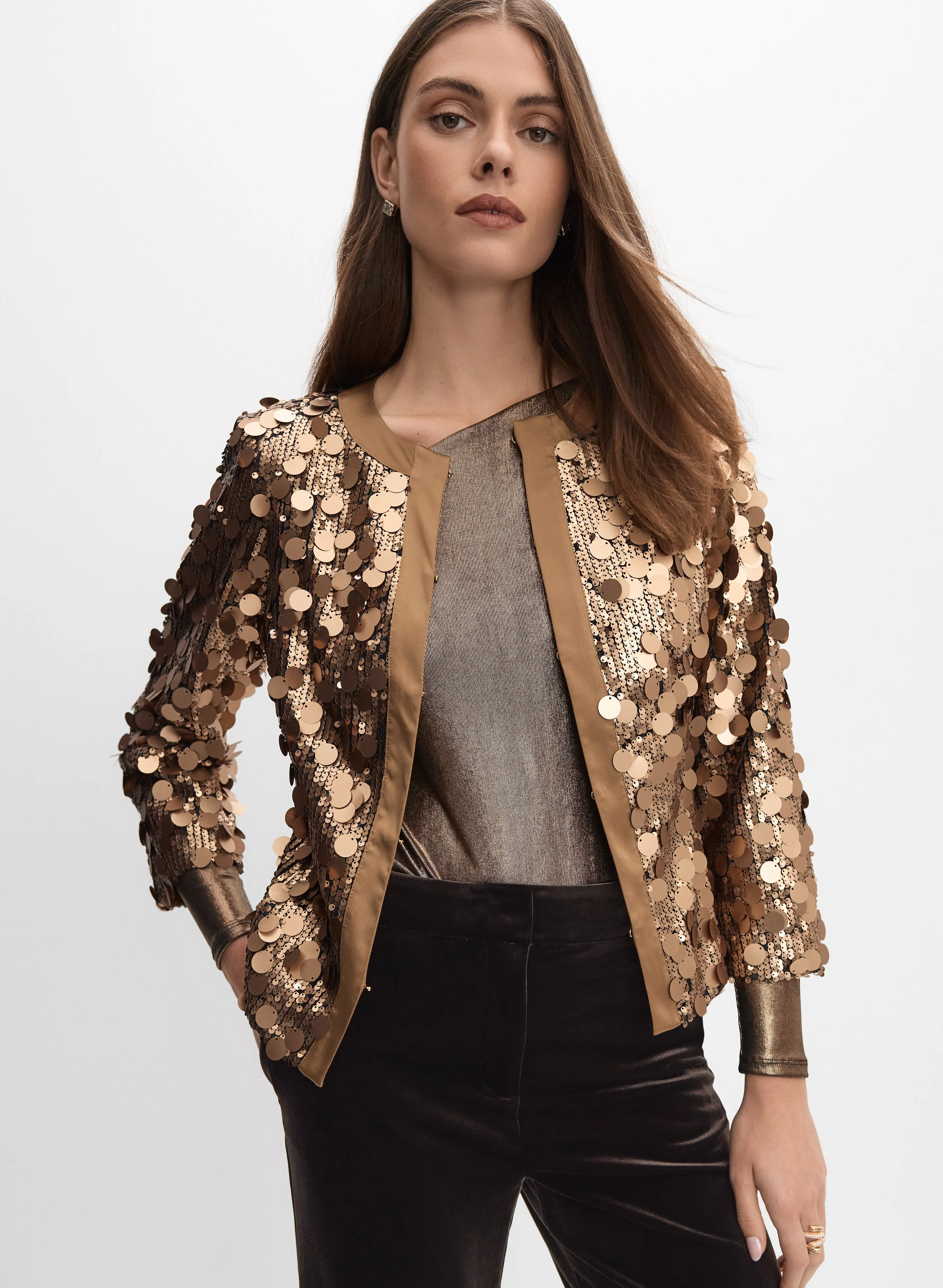 Cropped Sequined Jacket sold by Melanie Lyne
