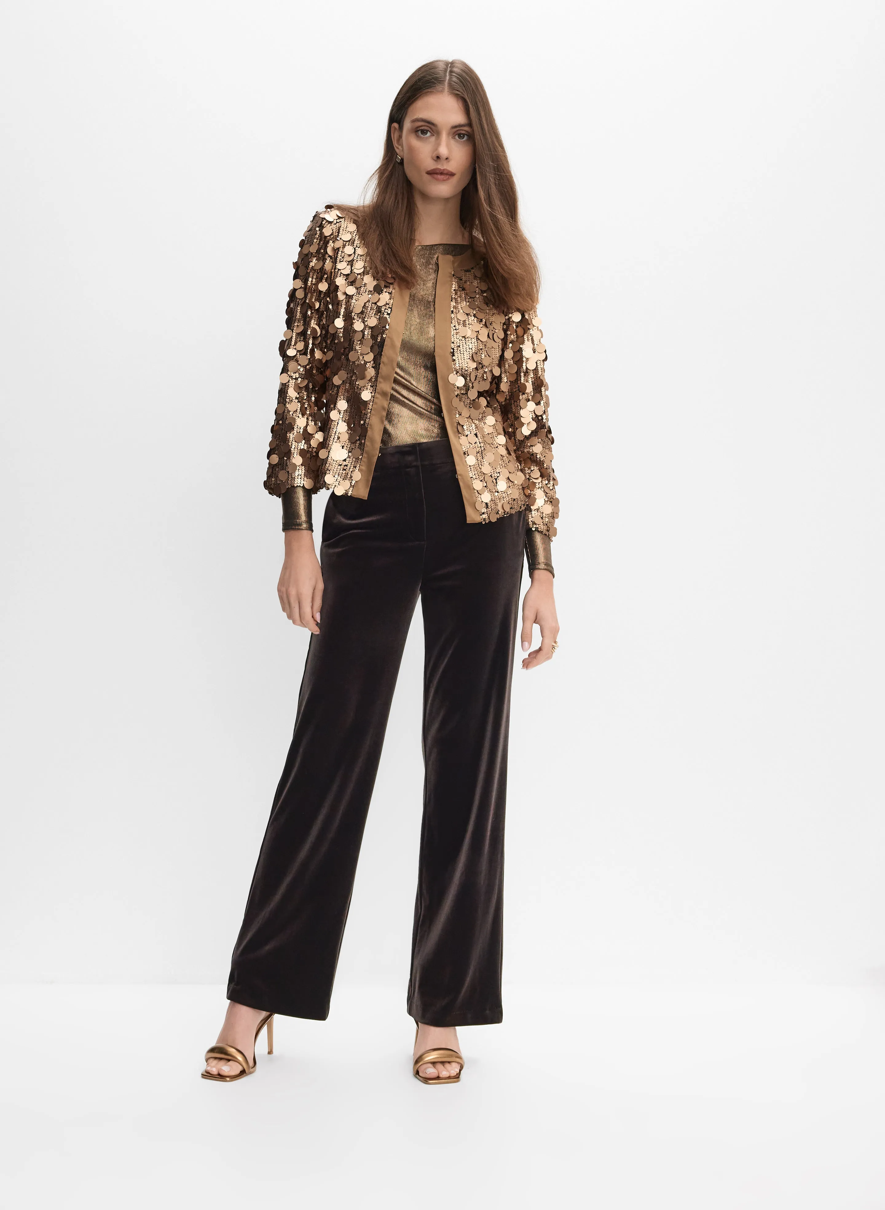 Cropped Sequined Jacket sold by Melanie Lyne product image thumbnail 3