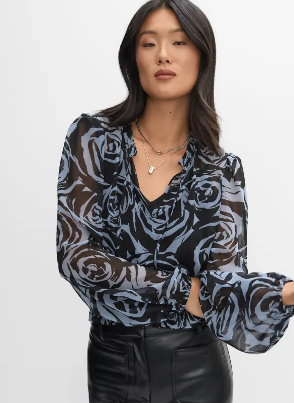 Graphic Rose Print Blouse sold by Melanie Lyne