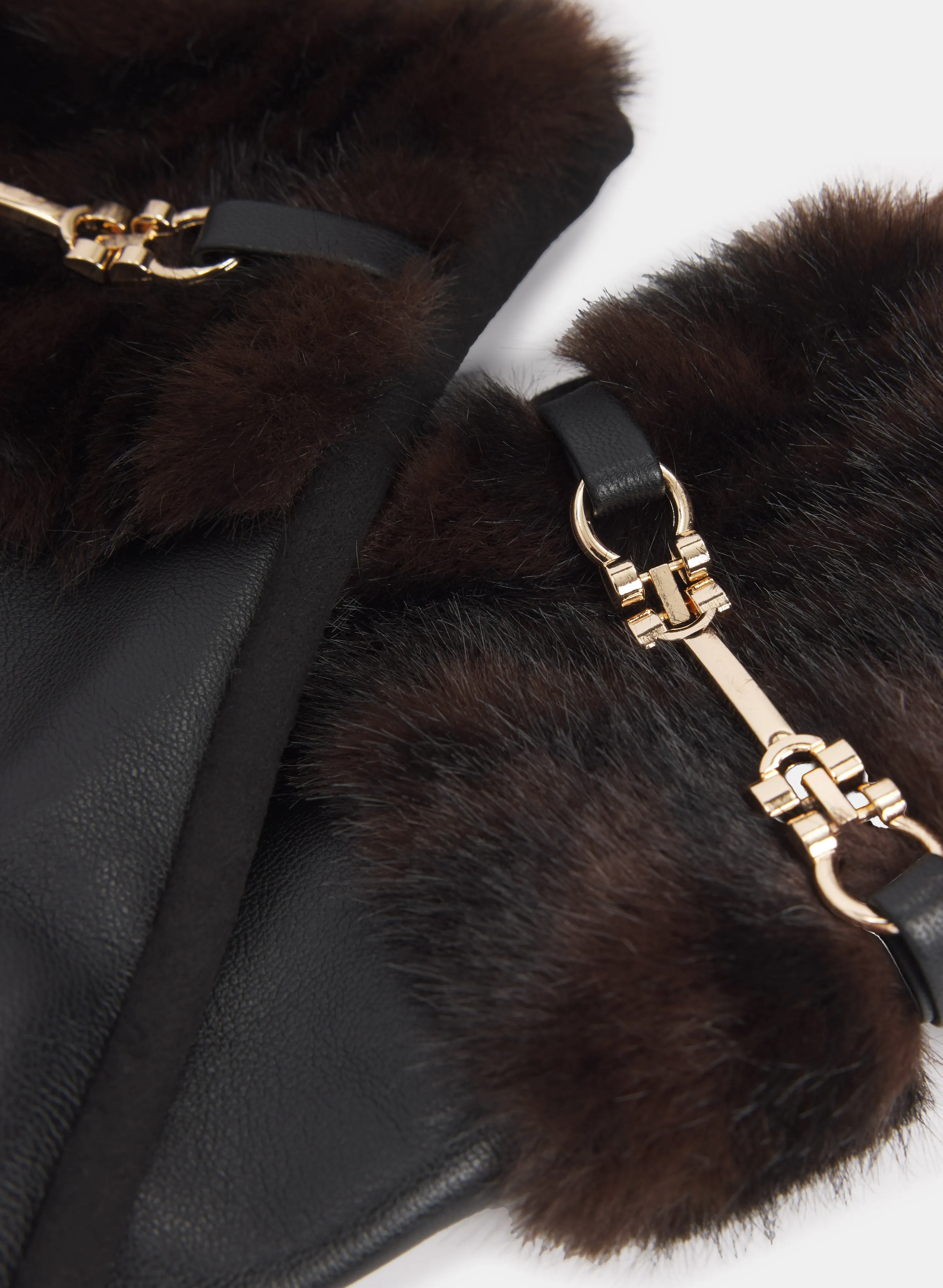 Vegan Leather & Faux Fur Gloves sold by Melanie Lyne product image thumbnail 2