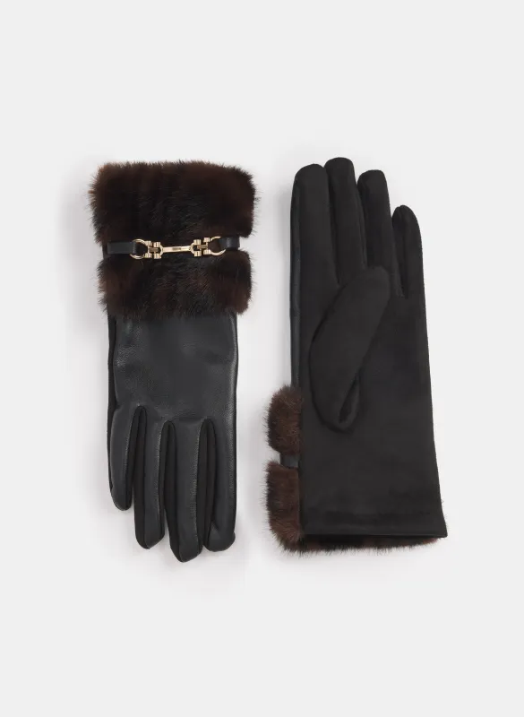 Vegan Leather & Faux Fur Gloves sold by Melanie Lyne
