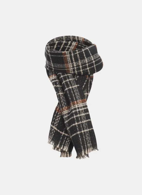 Fringed Plaid Print Scarf sold by Melanie Lyne