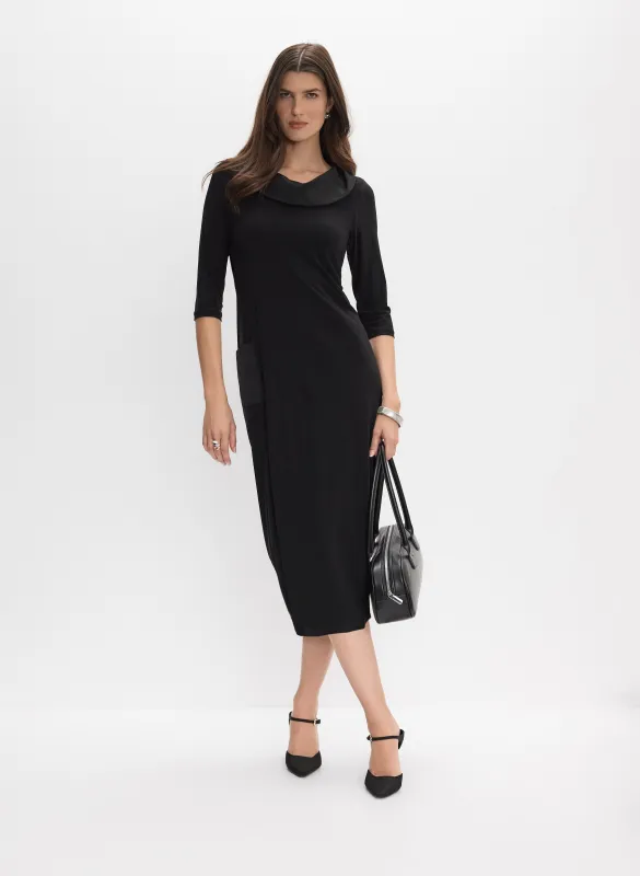 Joseph Ribkoff - Cowl Neck Midi Dress made by Melanie Lyne