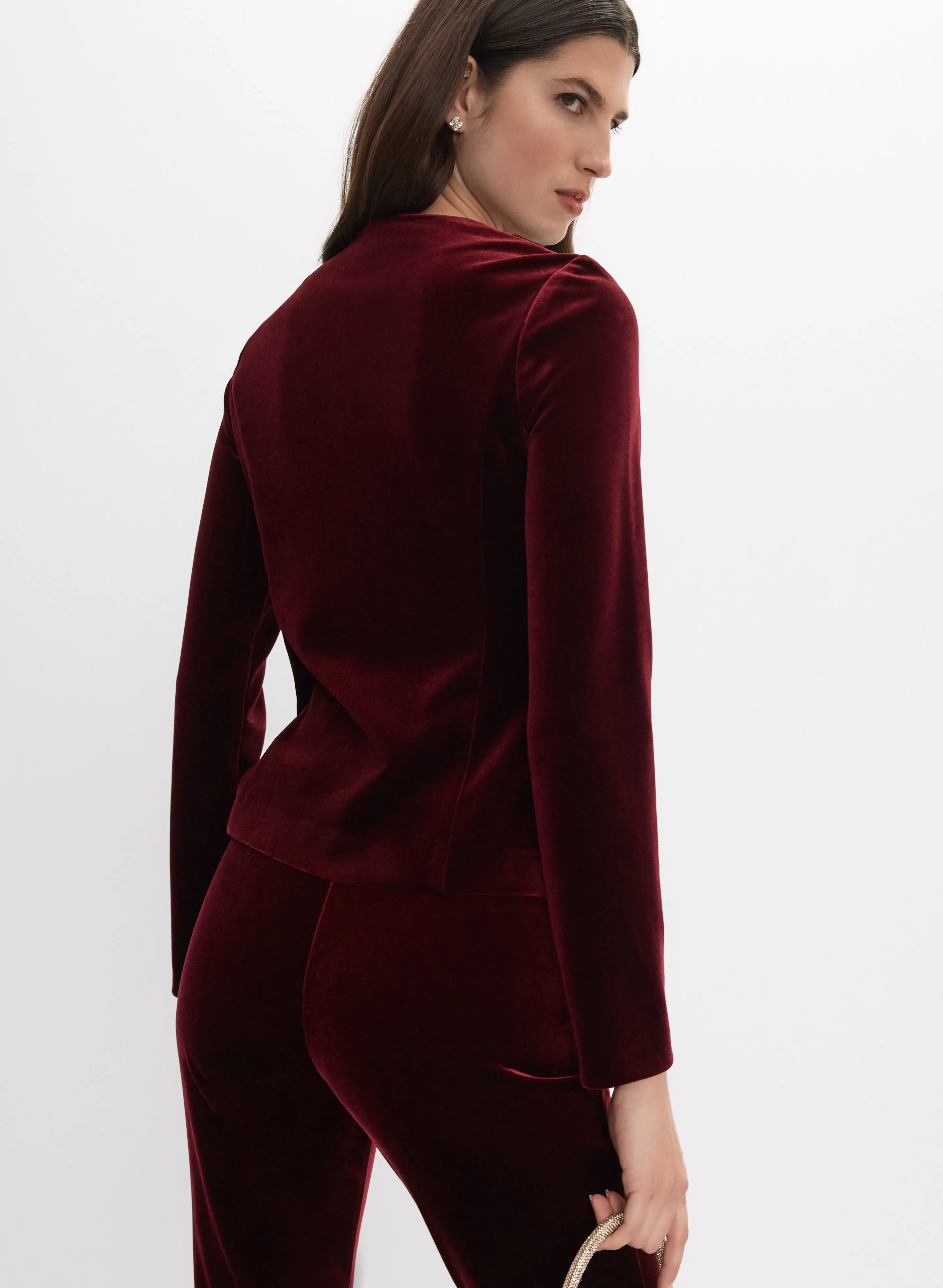 Joseph Ribkoff - Velvet Button-Down Jacket sold by Melanie Lyne product image thumbnail 4