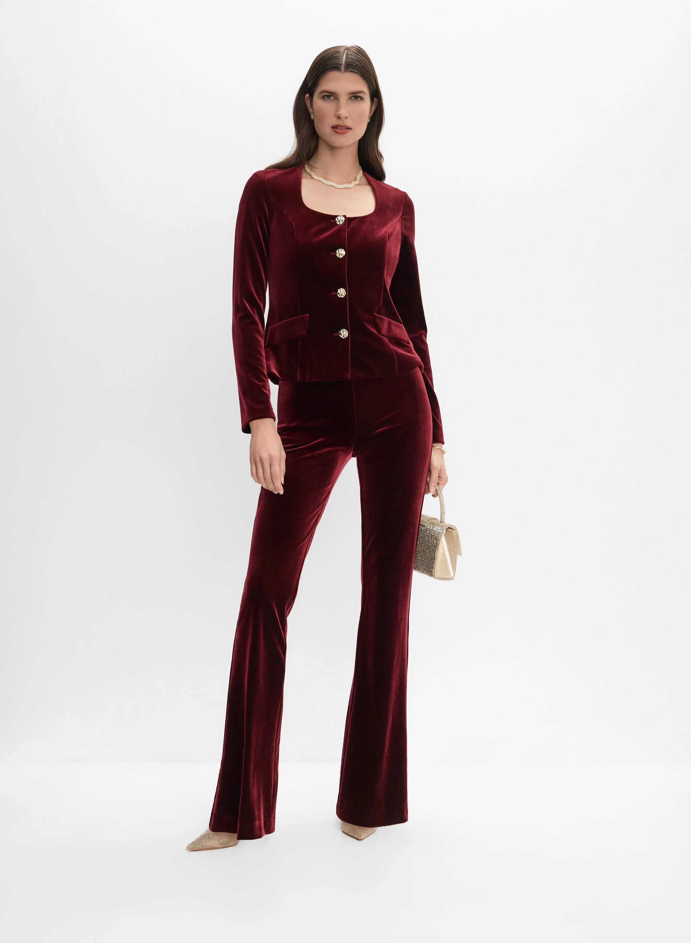 Joseph Ribkoff - Velvet Button-Down Jacket sold by Melanie Lyne product image thumbnail 3